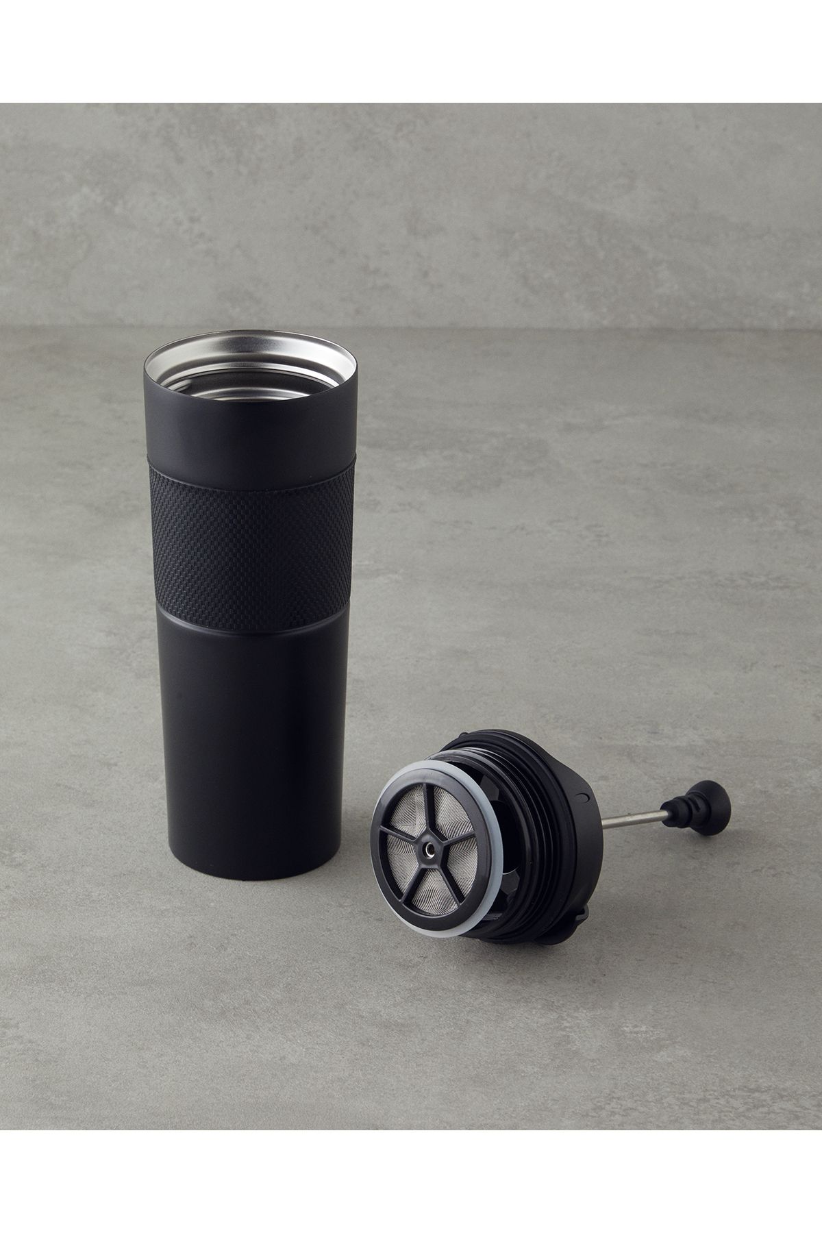 فلاسک مشکی Glow Steel French Press Travel Lib 450 میل سیاه English Home
