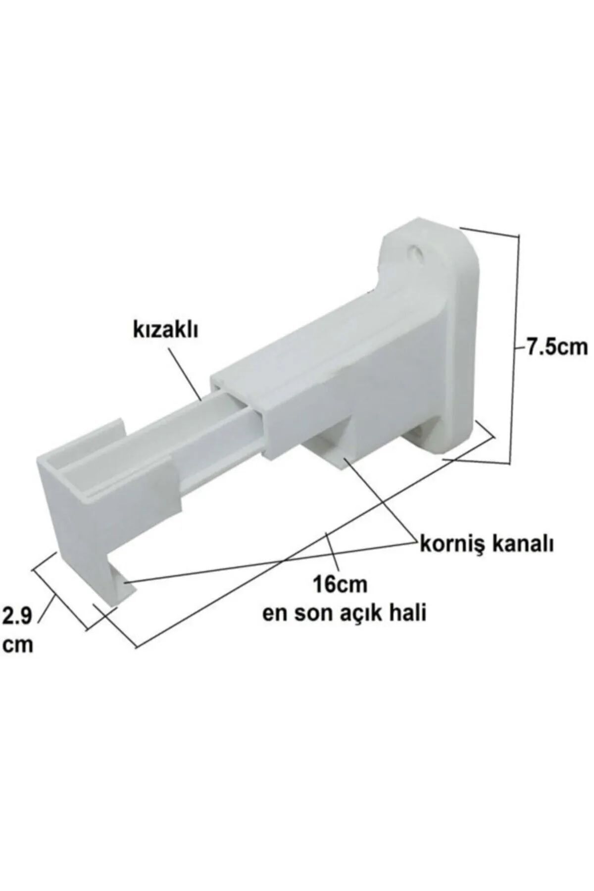 Pratixstore-2 Pcs Pvc Cornice - Curtain Rail Holder and Wall Mounting Bracket 2