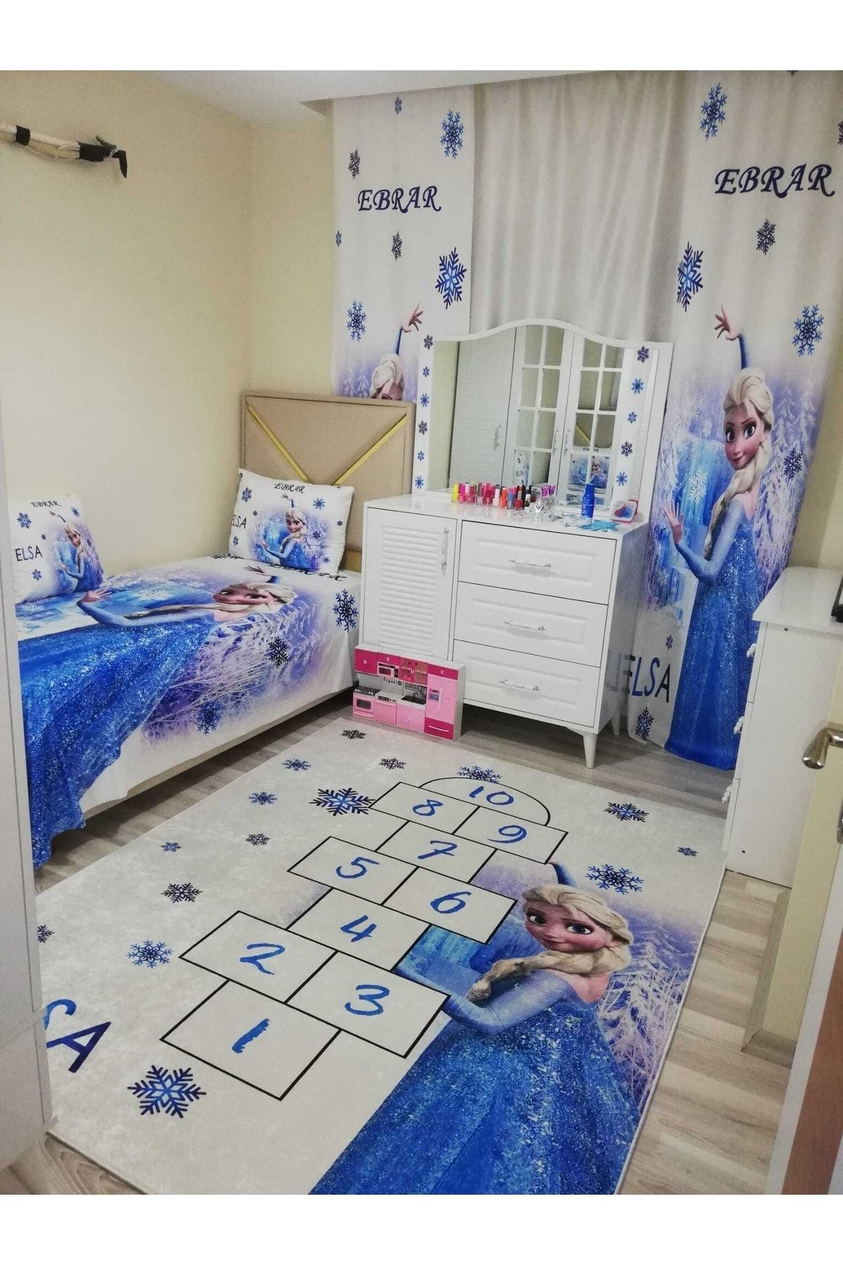 EVSEHOMES Elsa Dijital Baskı Kalın Taban Halı fotoğrafı 2 (önizleme)
