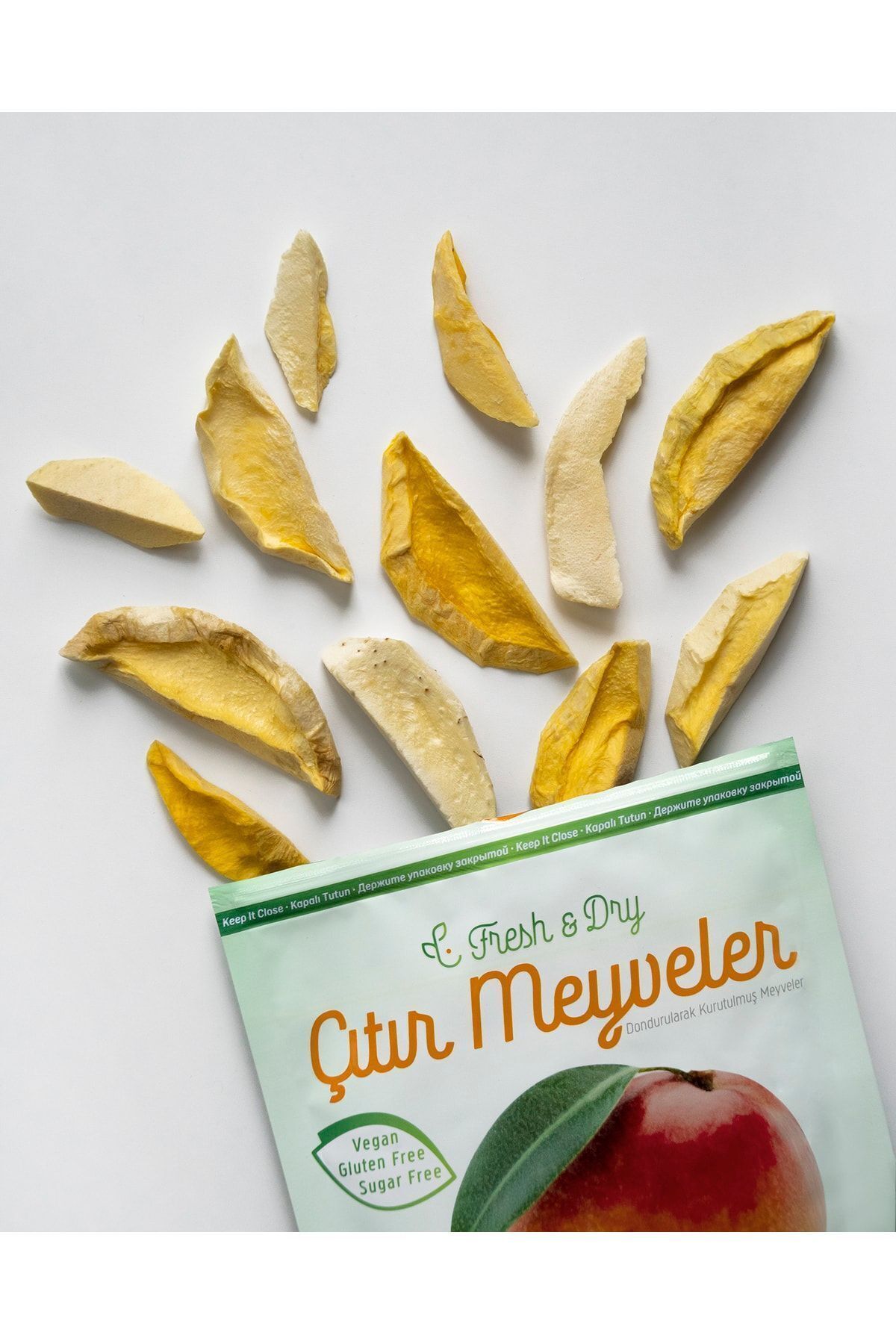 Kurutulmuş Mango Doğal Çıtır Kuru Meyve Freeze Dried