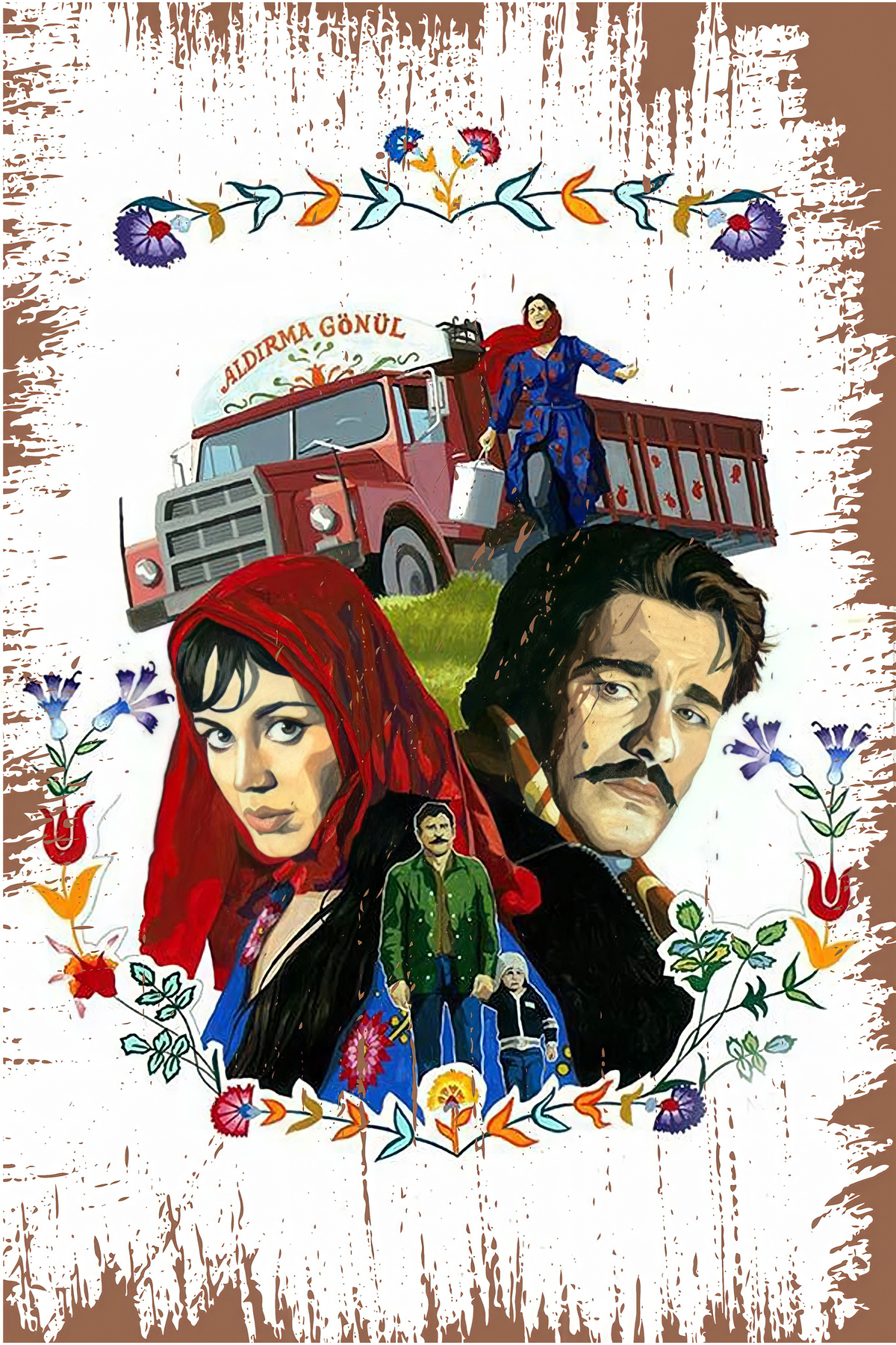 Yeşilçam Themed Retro Wood Poster