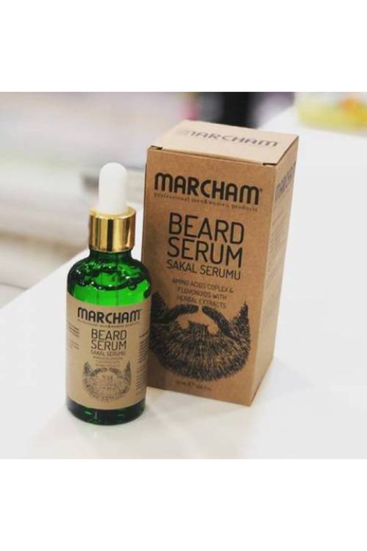روغن سرم سبیل ریش 50 میلی لیتری 100% اصل Marcham