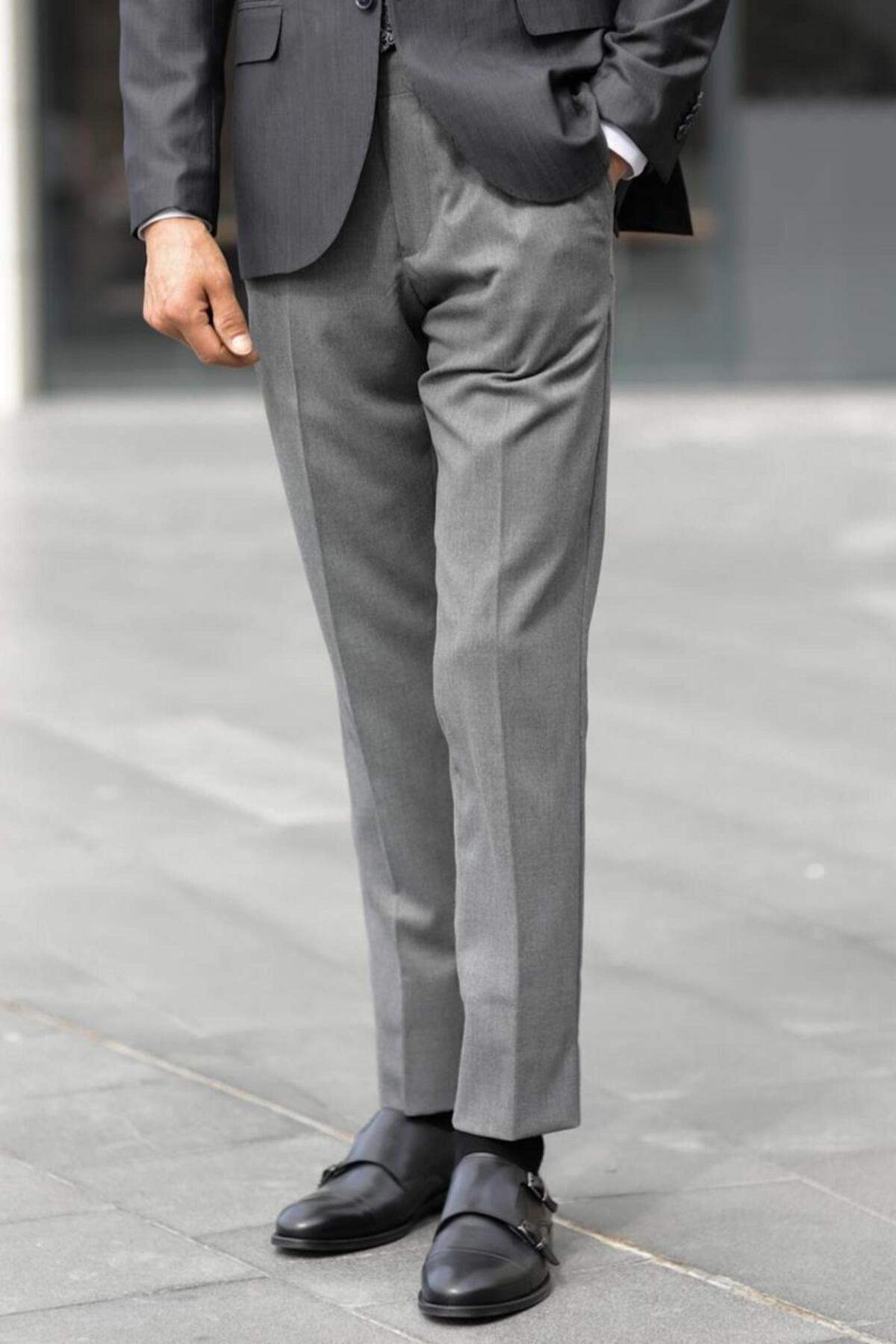 ژاکت مردانه خاکستری Kadir Büyükkaya | KAV5025W اورجینال - تصویر 5