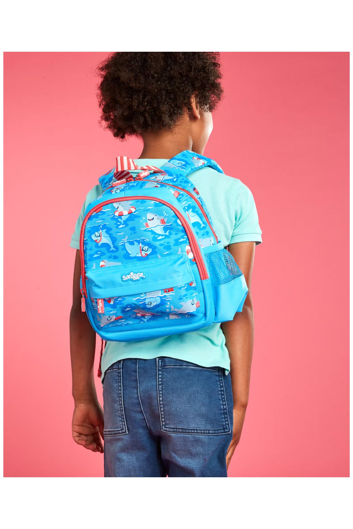 SMIGGLE-SHARK 3-Section Figured Nursery Backpack - Shark Design 2