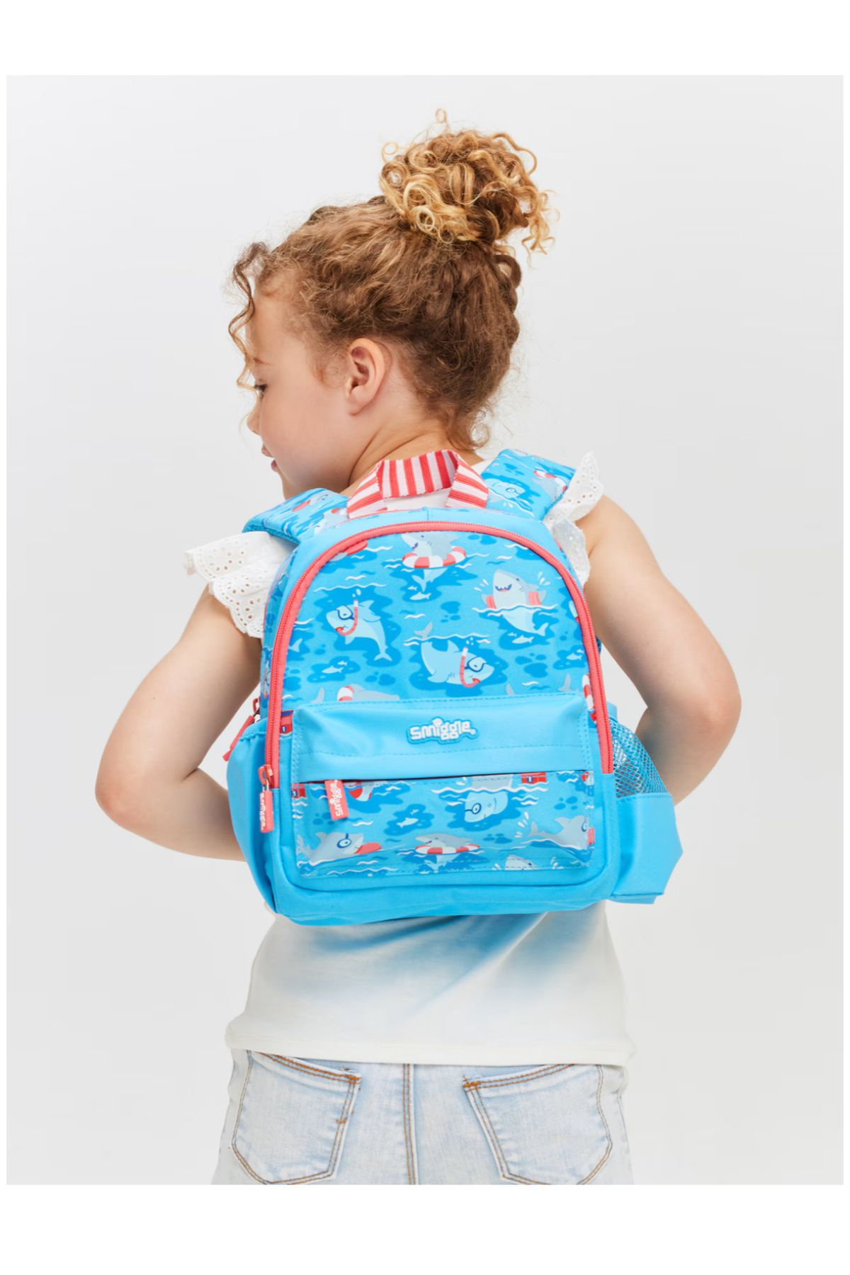 SMIGGLE-SHARK 3-Section Figured Nursery Backpack - Shark Design 3