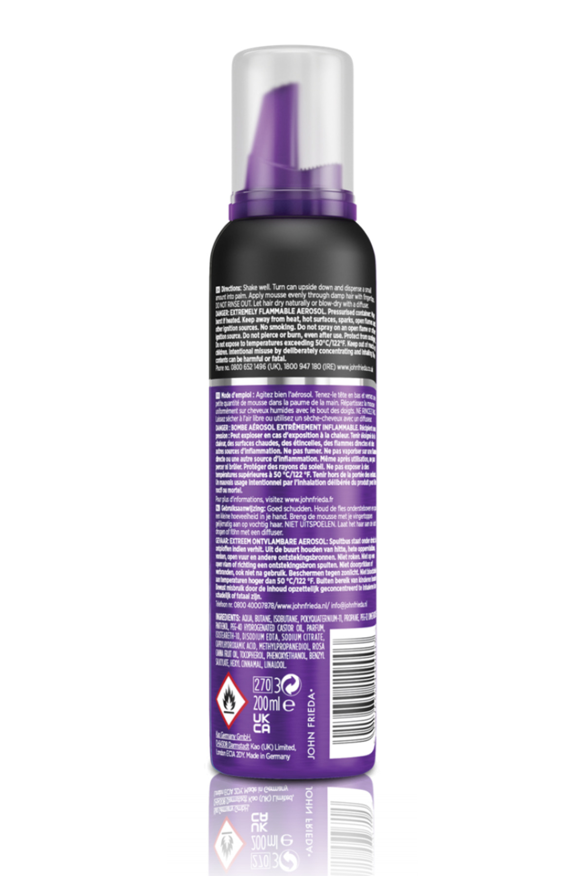 Kıvırcık Saçlar İçin Belirginleştirici Saç Bakım Seti (Şampuan, Saç Kremi, Saç Köpüğü) — John Frieda Curl Reviver — تصویر 5 از 7