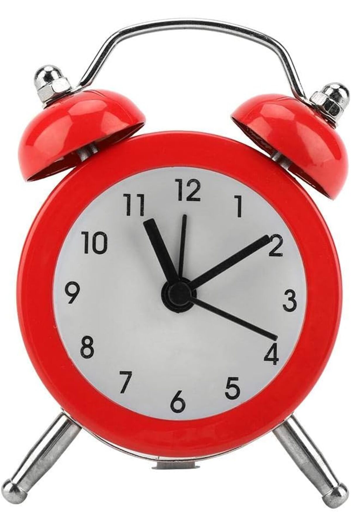 JujiKırtasiye Mini Kırmızı Masaüstü Metal Çalar Saat