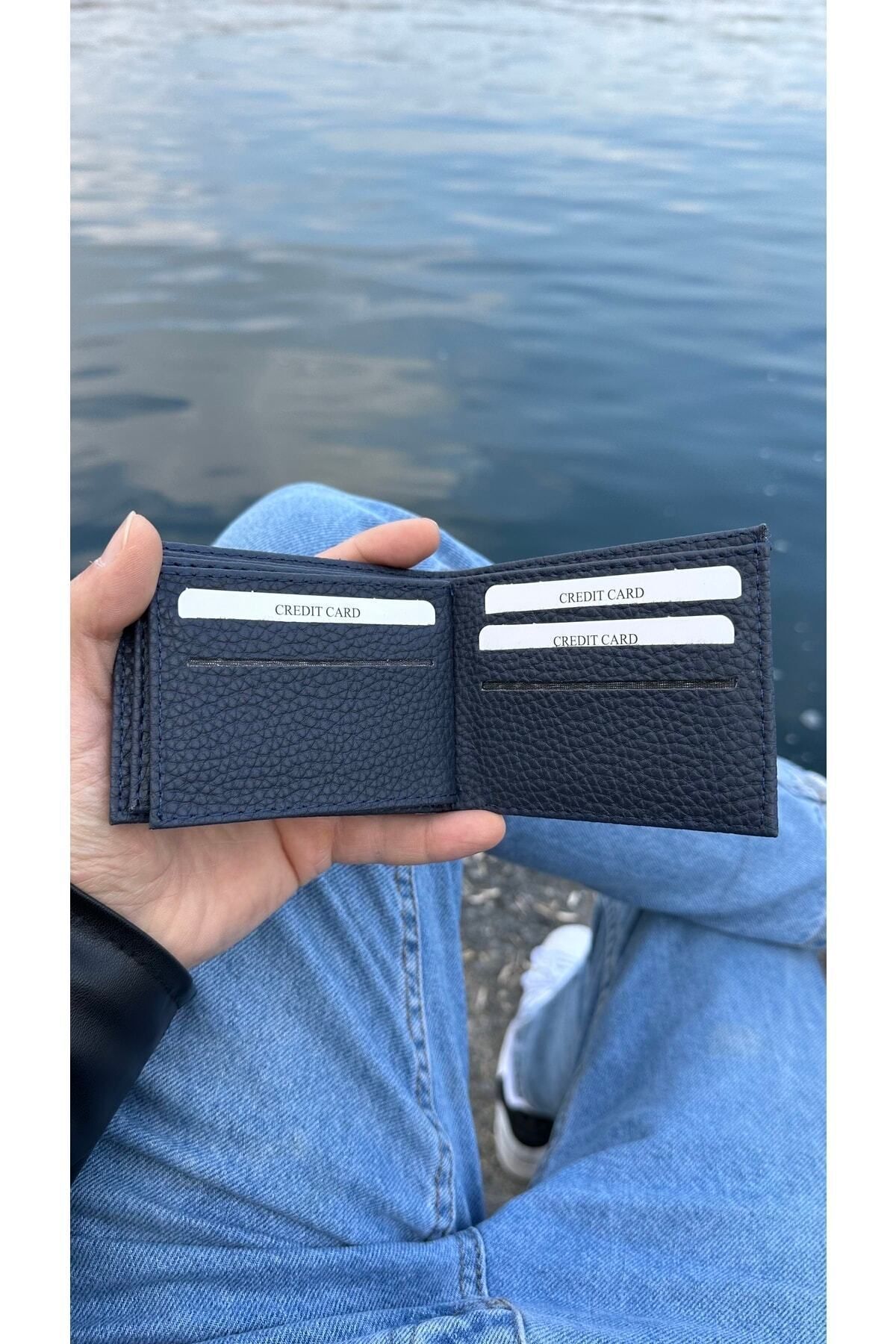 کیف پول مردانه آبی سرمه ای Roan | 1009450000000 اورجینال - تصویر 2