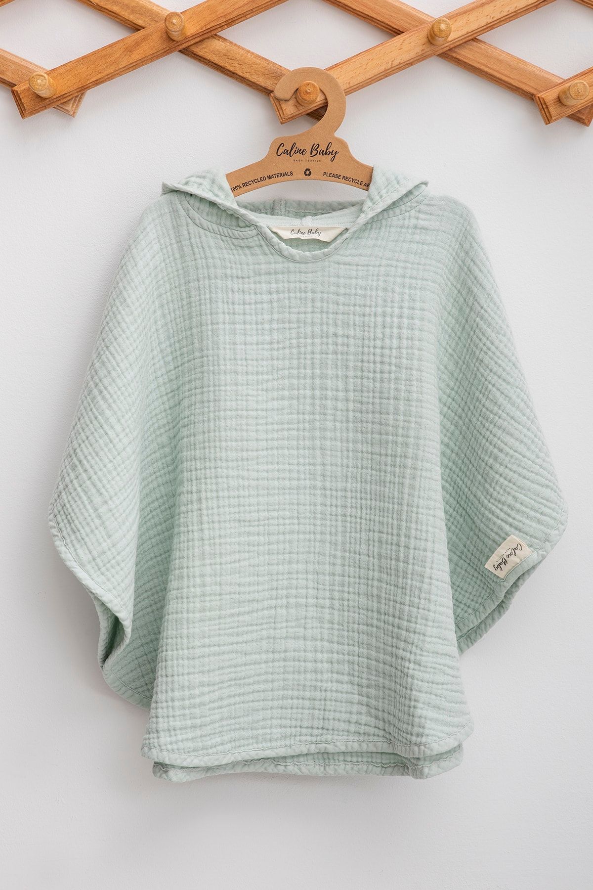 4X Muslin Baby Poncho - Mint