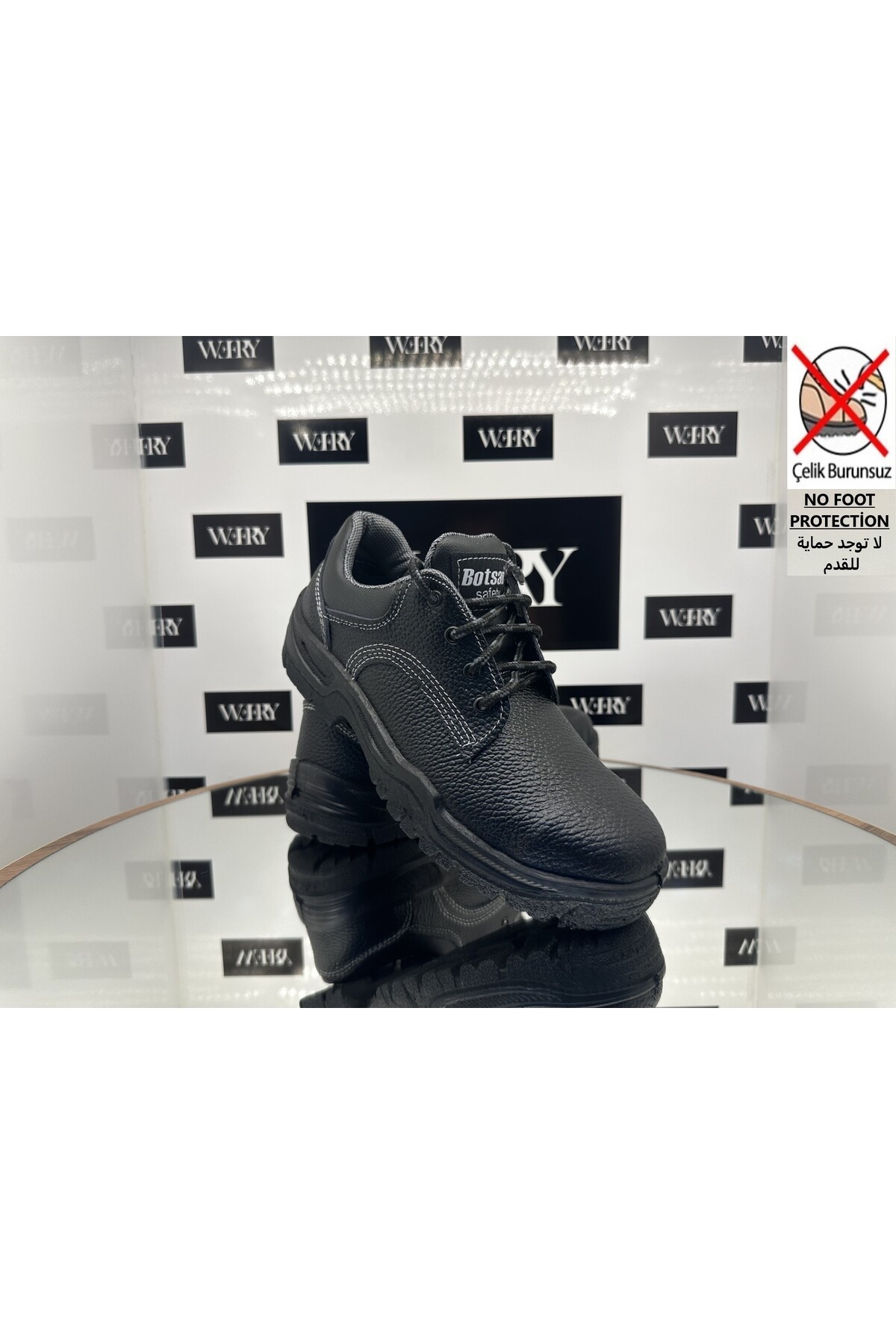  کفش کار بدون استیل بوتسان K100، چرم اصل، سبک، راحت، محافظ انگشتان پا، مناسب برای هر دو جنس، 4 فصل