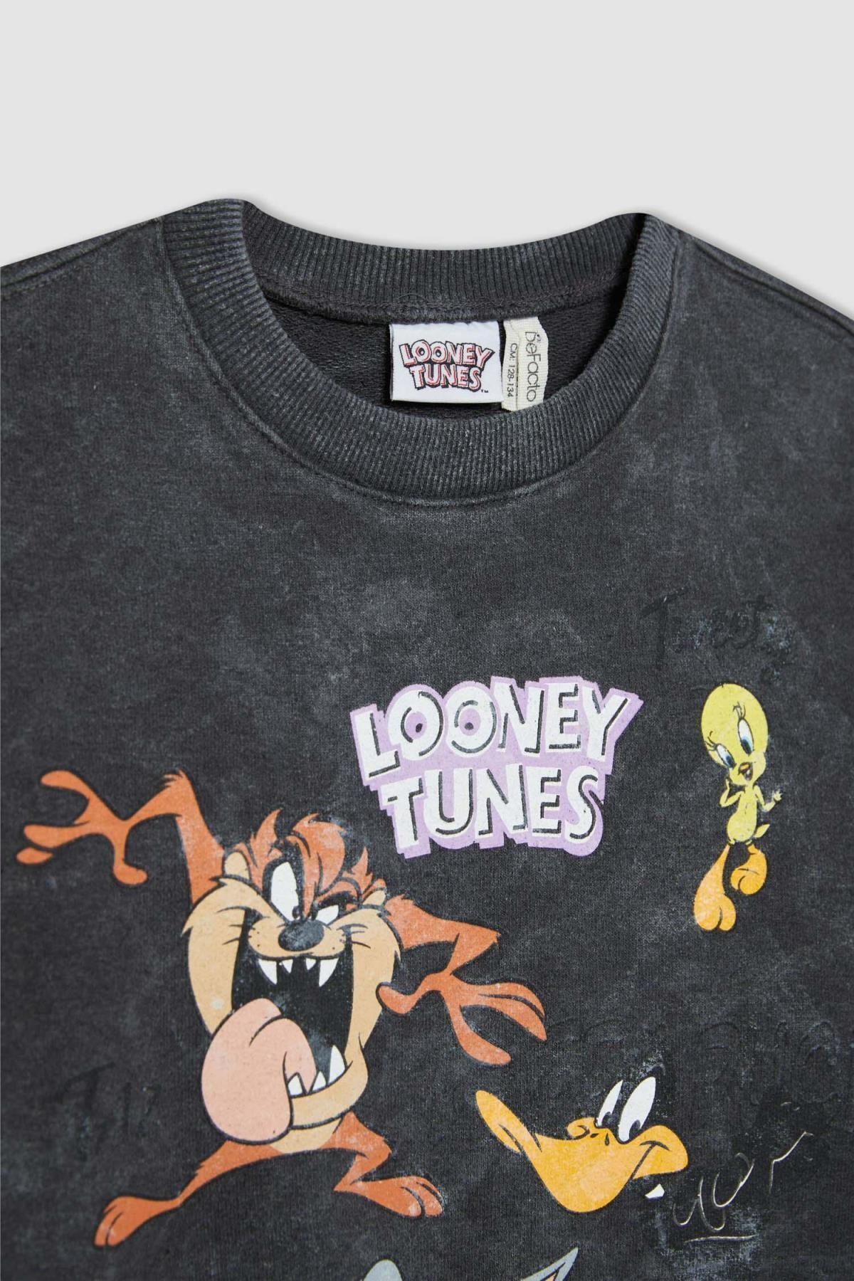 Kız Çocuk Looney Tunes Oversize Fit Bisiklet Yaka Sweatshirt B1555a823au