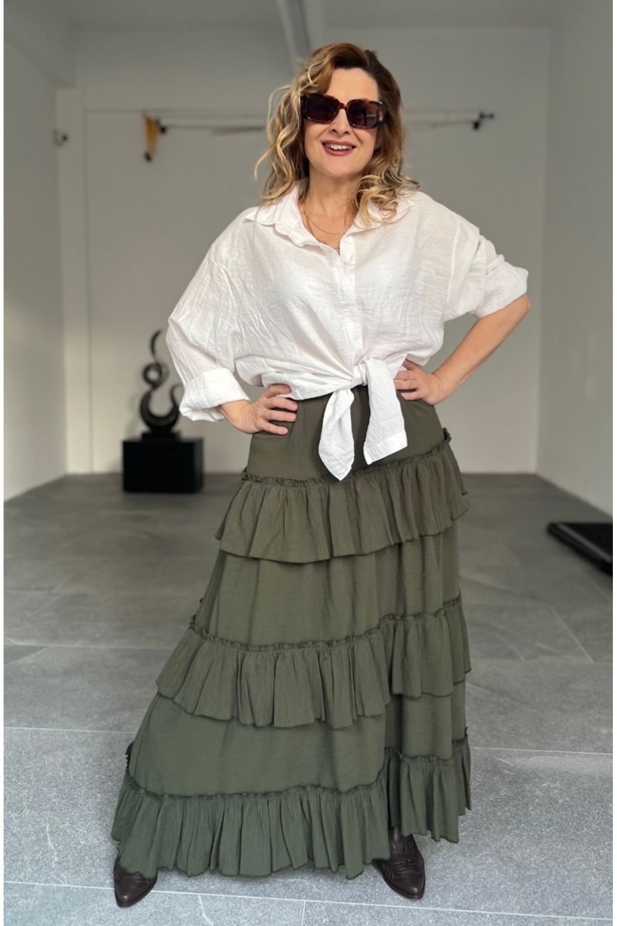 MAABMODA-WOMEN'S FLOOR-LAYER Ruffled SPANISH SKIRT 2