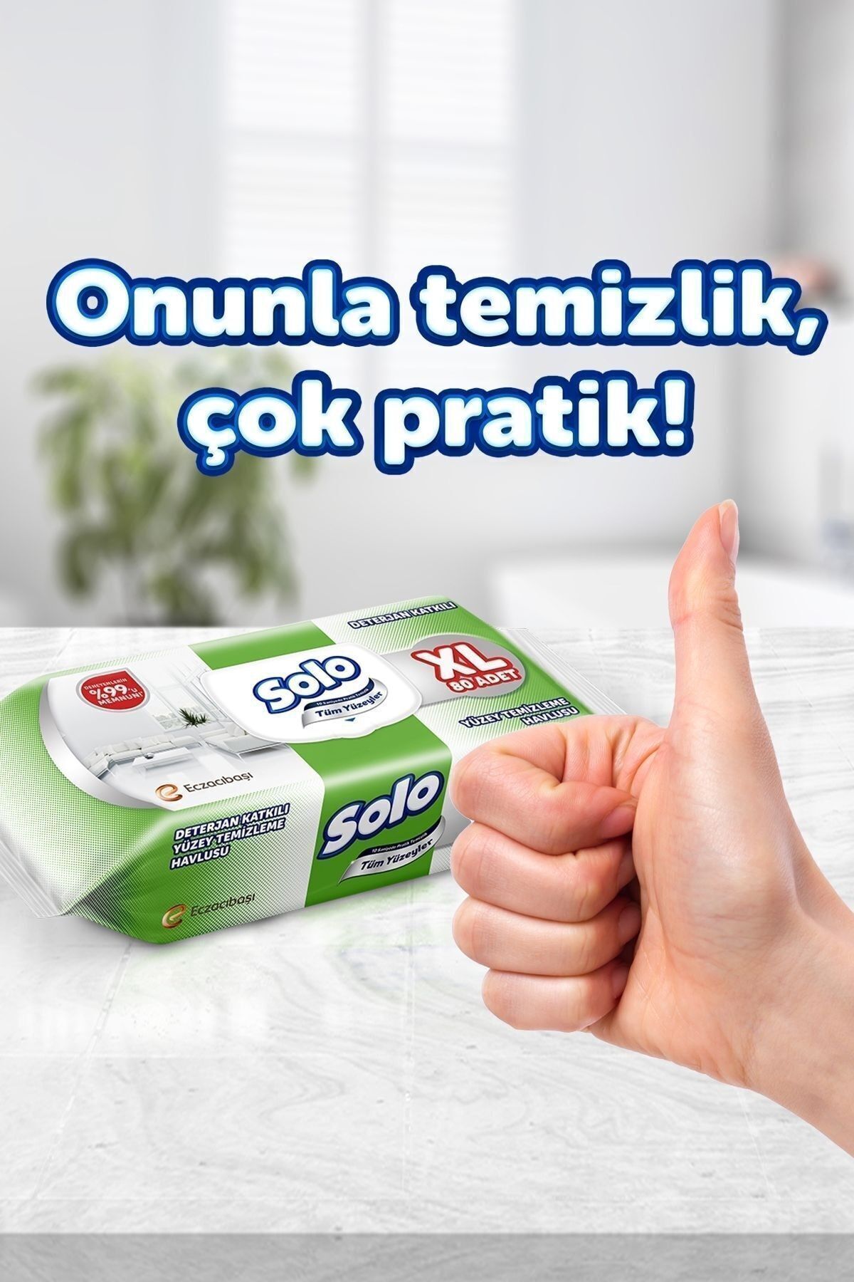 Tüm Yüzeyler Islak Temizleme Havlusu Xl 3lü 240 Yaprak