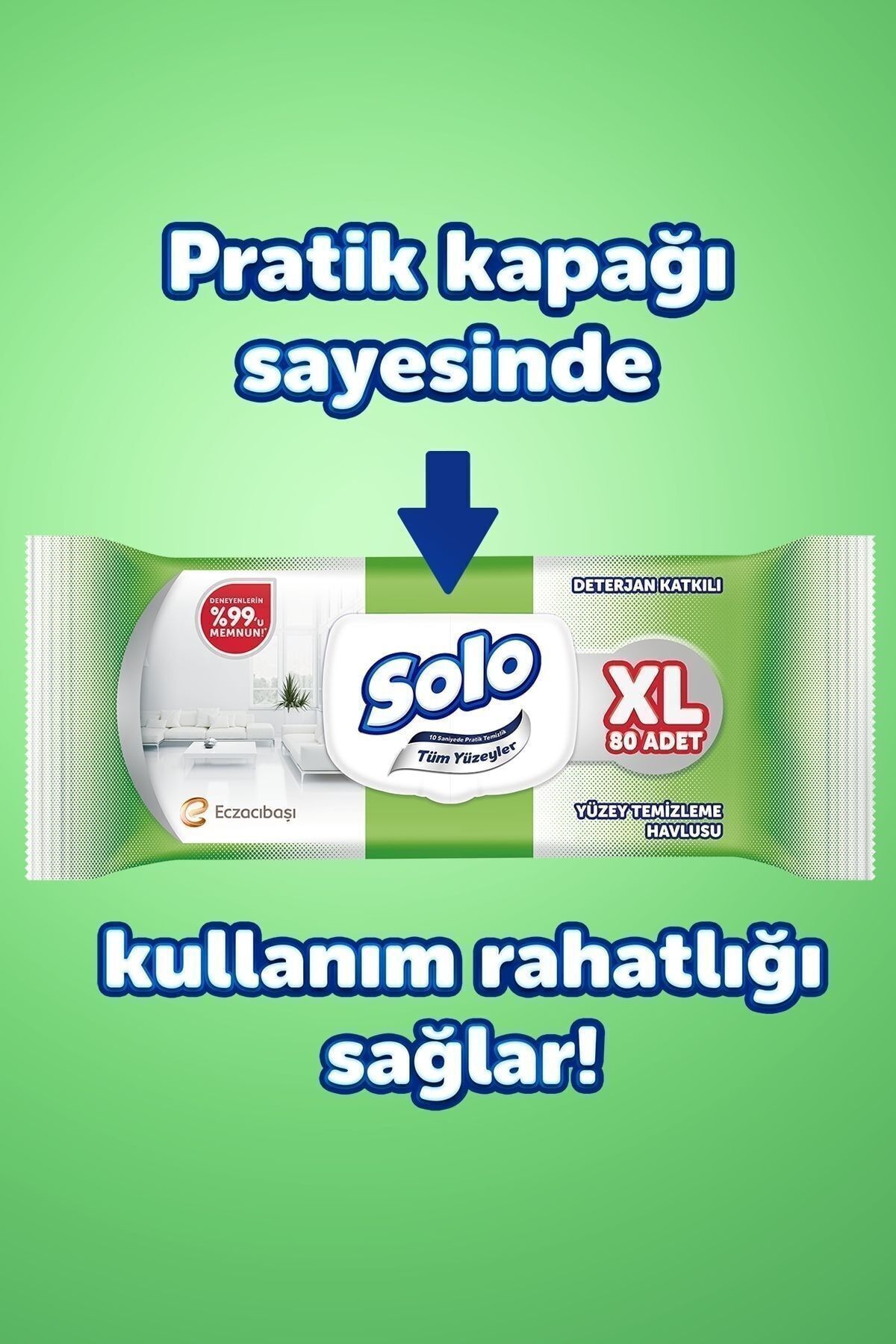 Tüm Yüzeyler Islak Temizleme Havlusu Xl 3lü 240 Yaprak