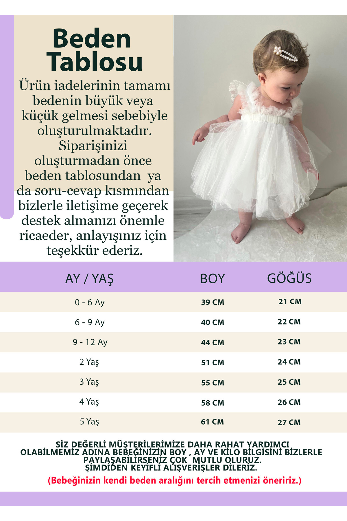 Minizade Yazlık Tütülü Astarlı Bebek Elbise Çocuk Elbise Kız Çocuk Doğum Günü Parti Düğün Elbisesi fotoğrafı 2 (önizleme)