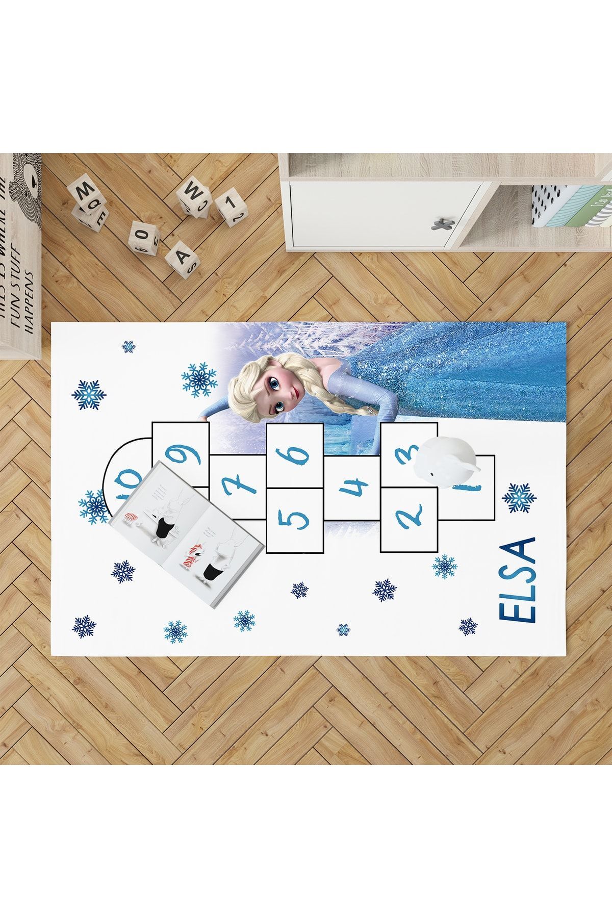 EVSEHOMES Elsa Dijital Baskı Kalın Taban Halı fotoğrafı 3 (önizleme)