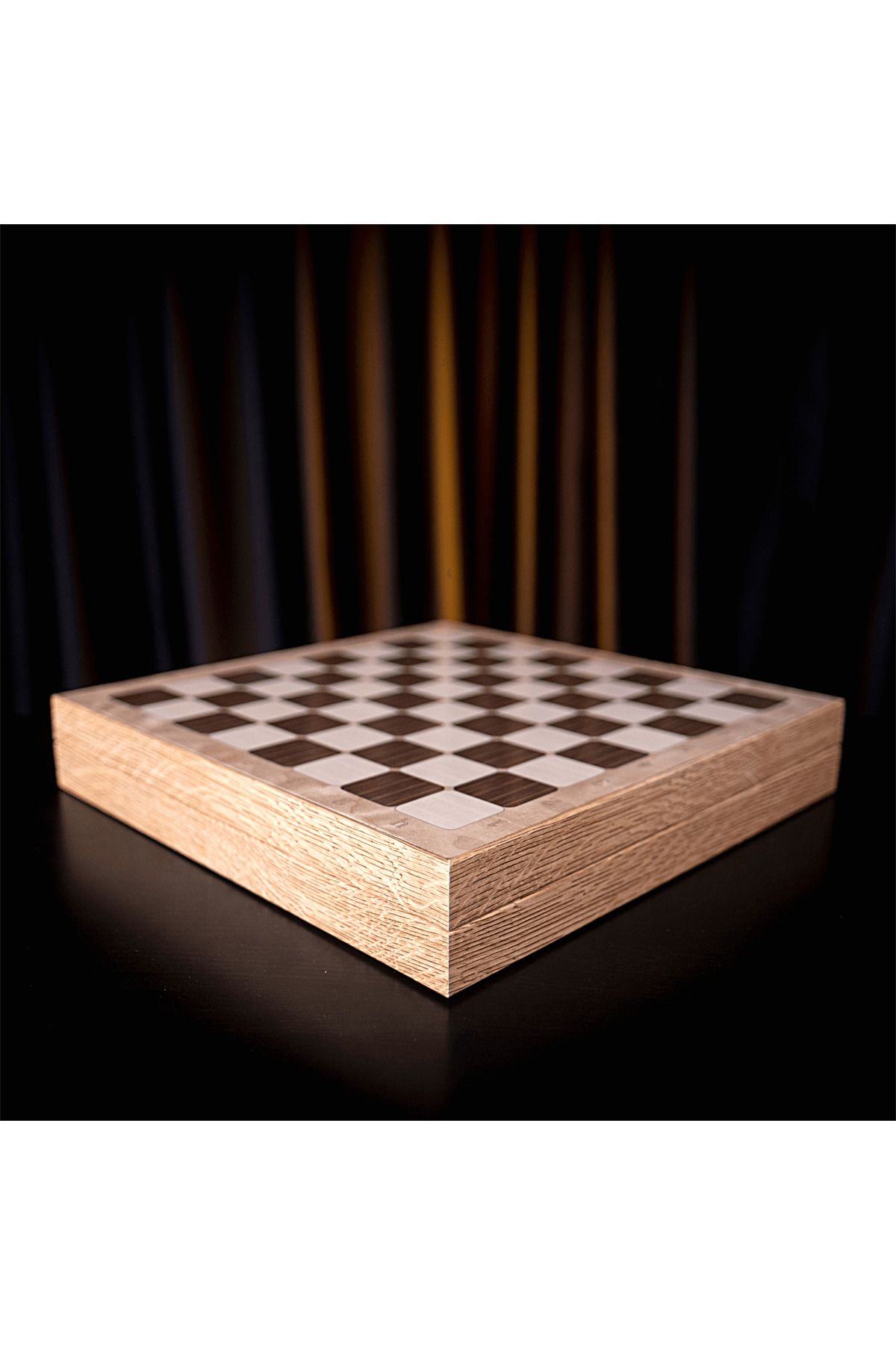 Gift Home-Gifthome Oversized Metal English Chess Set - Ancient and Rustic Pattern Mdf Board with Storage(36X36X6) 6