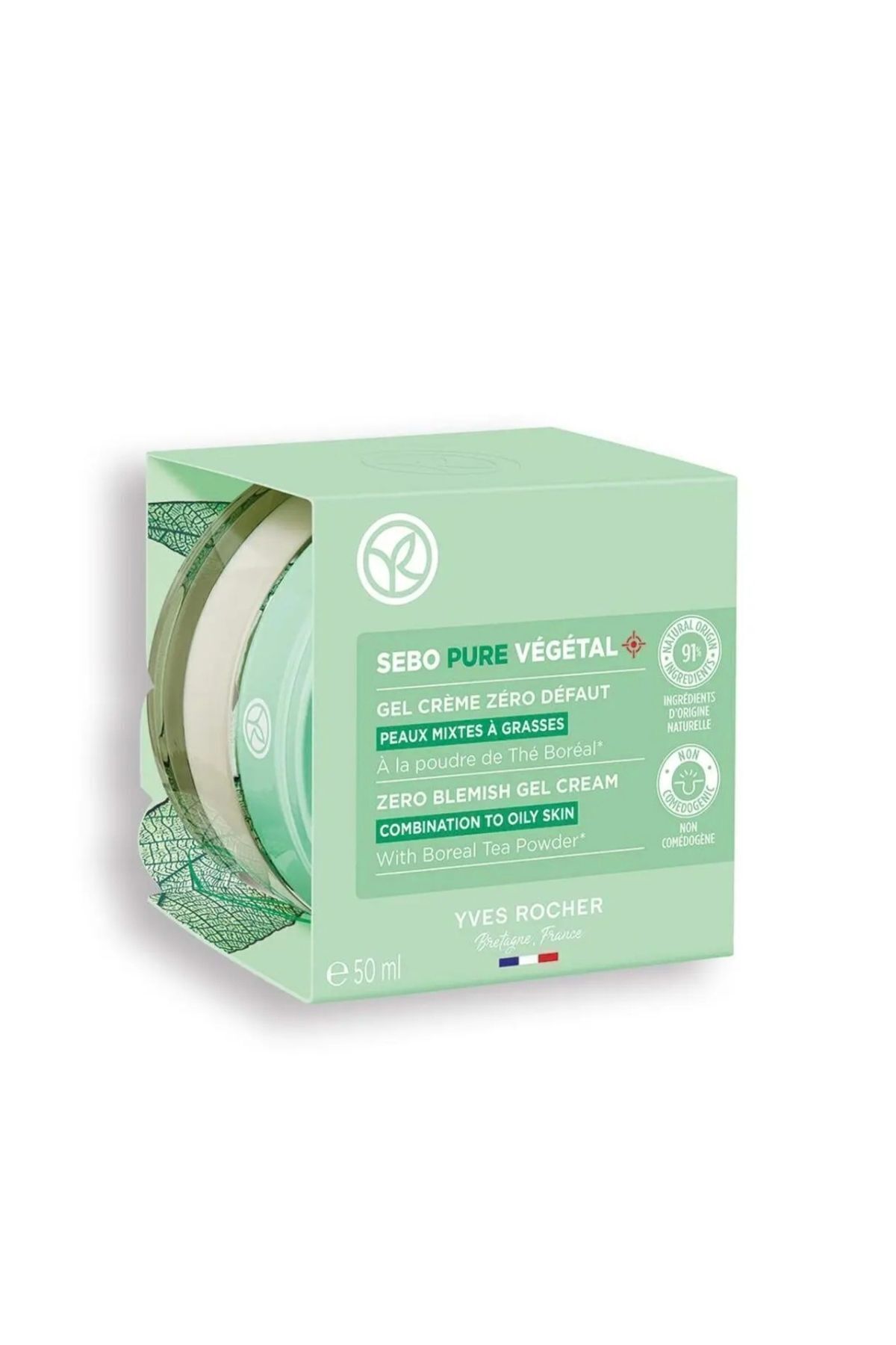کرم صورت   ایوروشهYves Rocher | SEboPureVegetal50ml اورجینال - تصویر 6