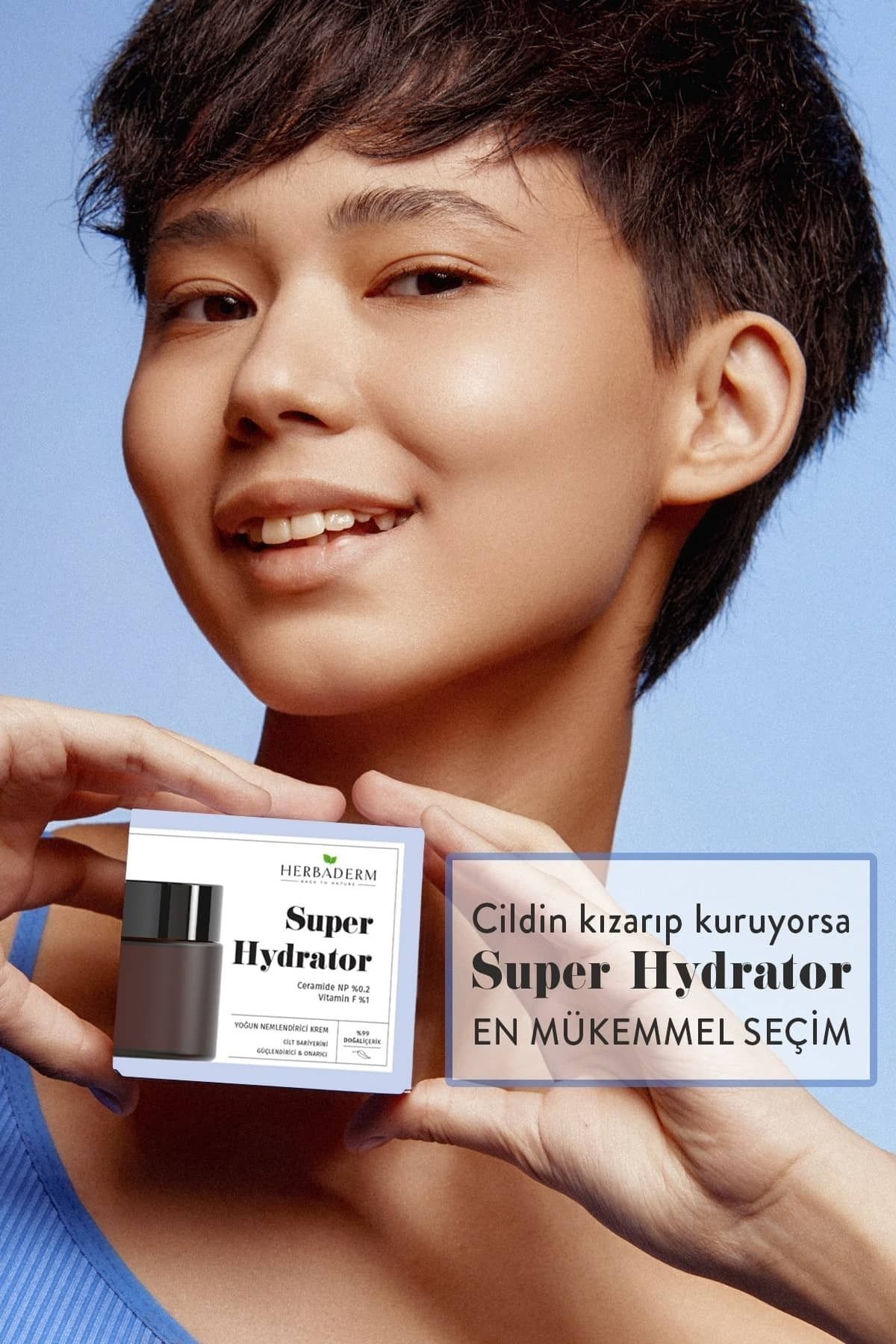 کرم مرطوب کننده قوی Super Hydrator Ceramide Np Vitamin F برای پوست های حساس Herbaderm