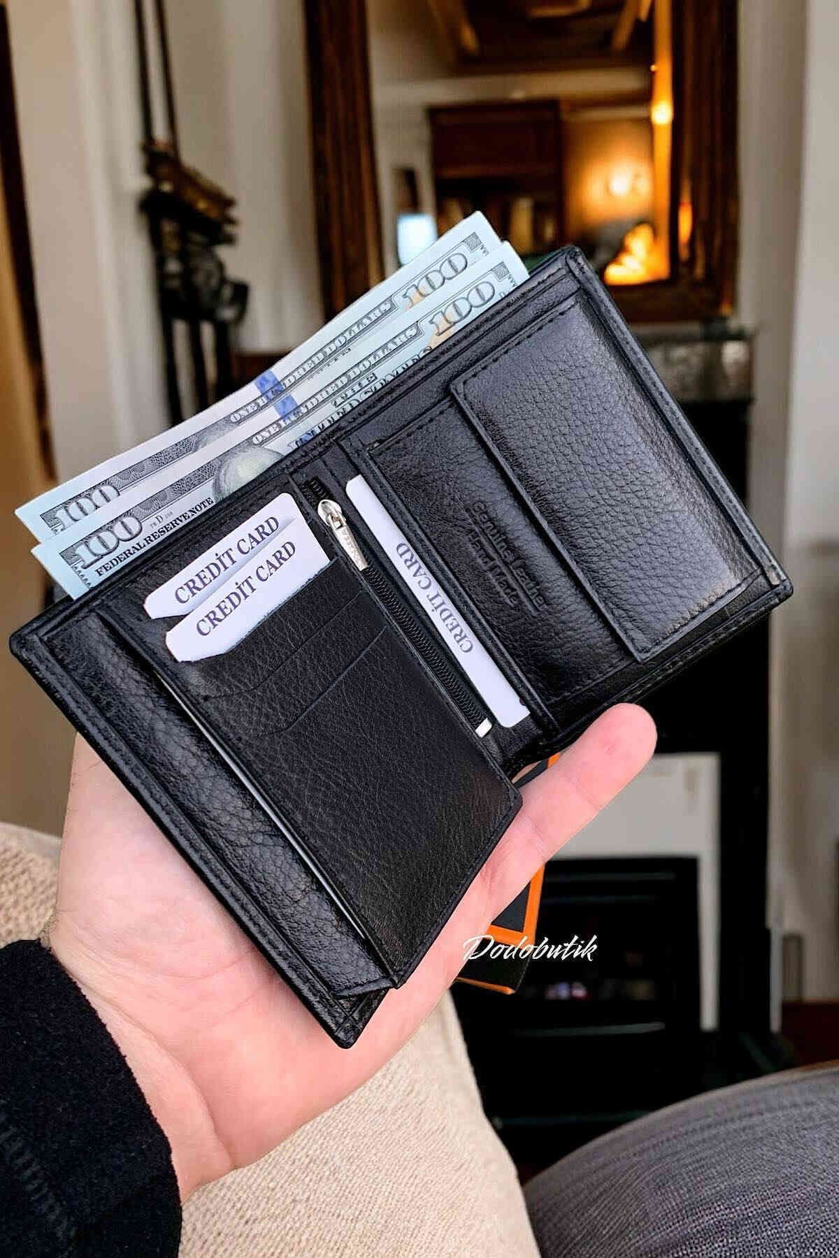 کیف پول مردانه واقعی چرم شکسته 12 سانتی متر X 9CM Dodo4men