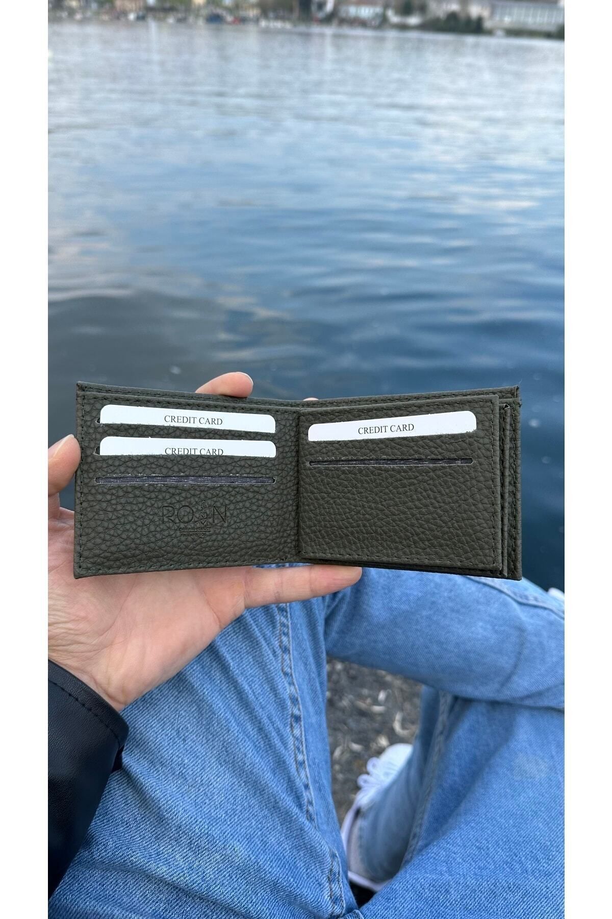 کیف پول مردانه سبز Roan | 1009450000000 اورجینال - تصویر 4