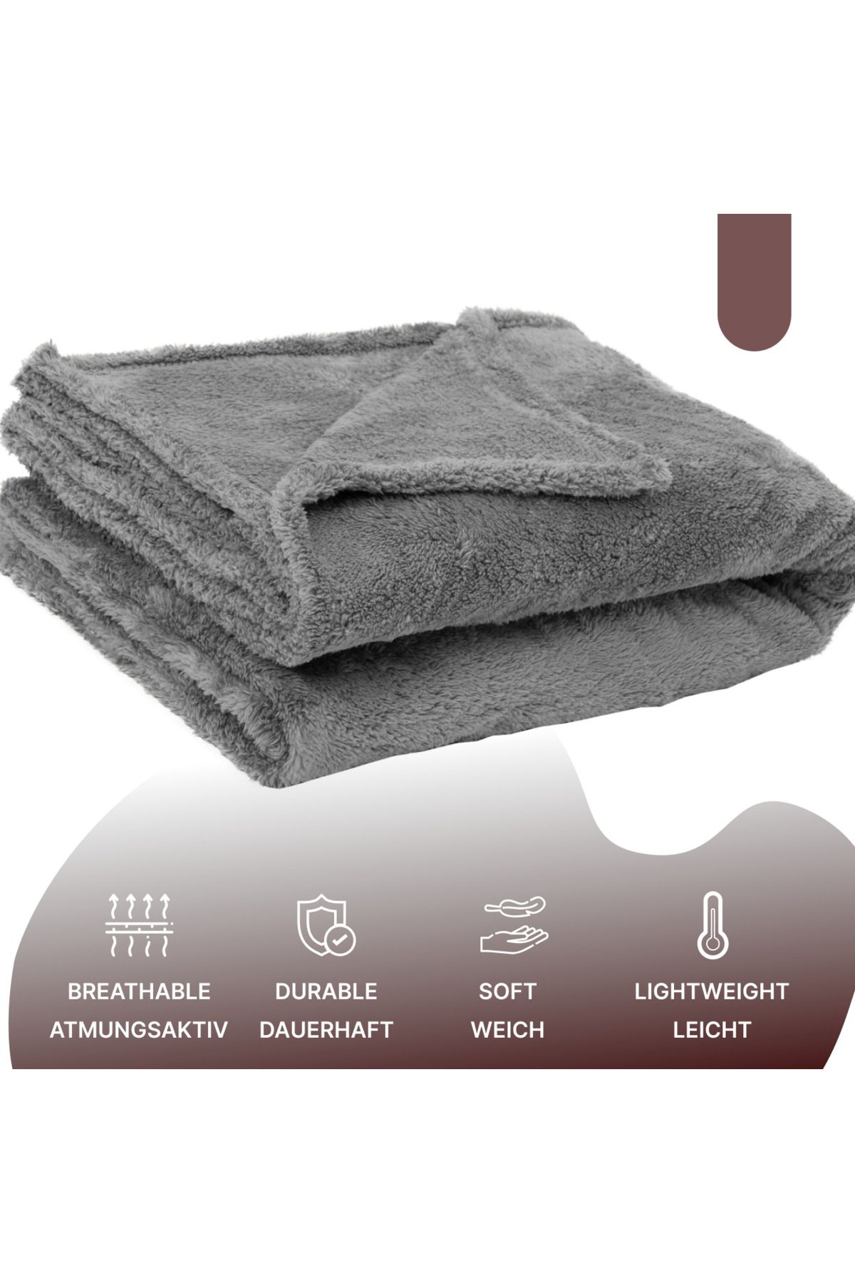 English Home-Weiche Plüsch-Fleece-Überwurfdecke – für Couch, Sofa und Bett, super gemütlich. 6