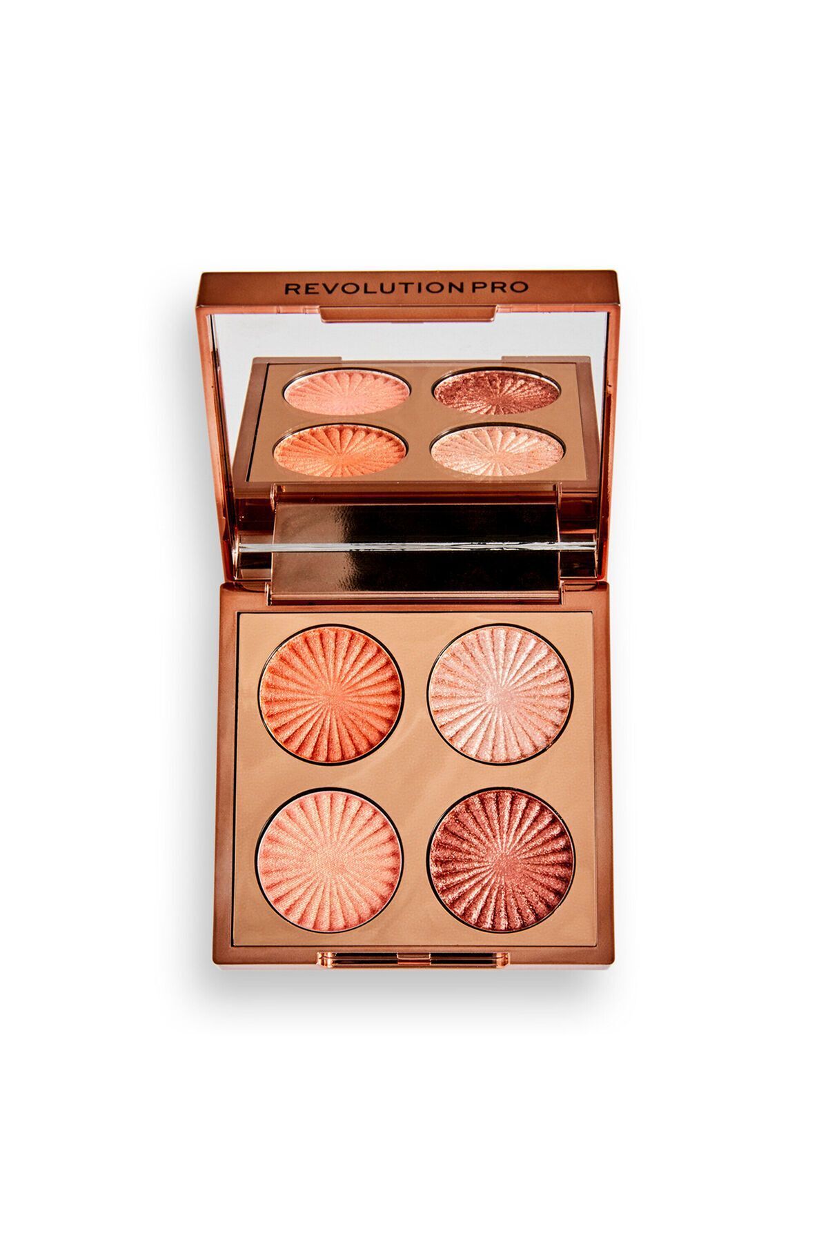 پالت آرایش GODDESS GLOW EYE QUAD GOLDEN HOUR EYESHADOW PALETTE Revolution Pro