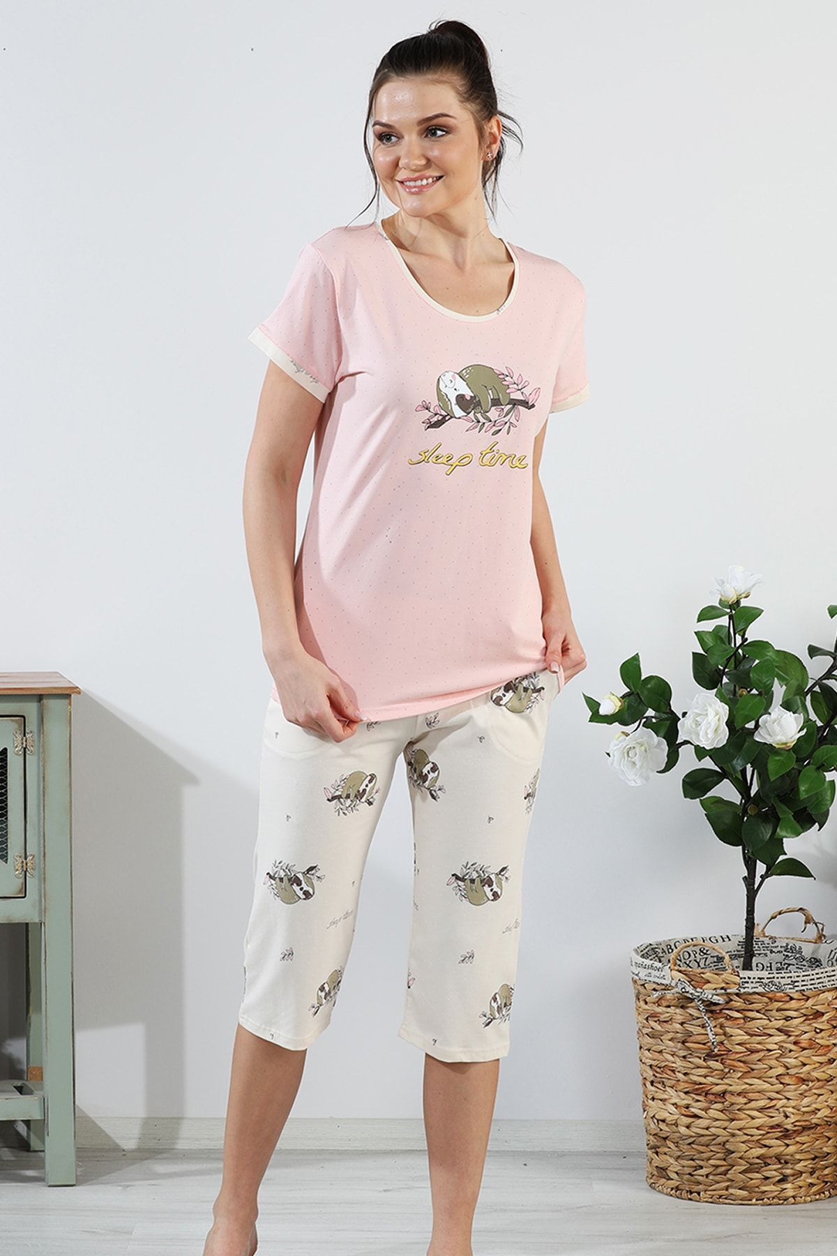 Bella Linda-Women's Bermuda Cotton Pajama Set 1