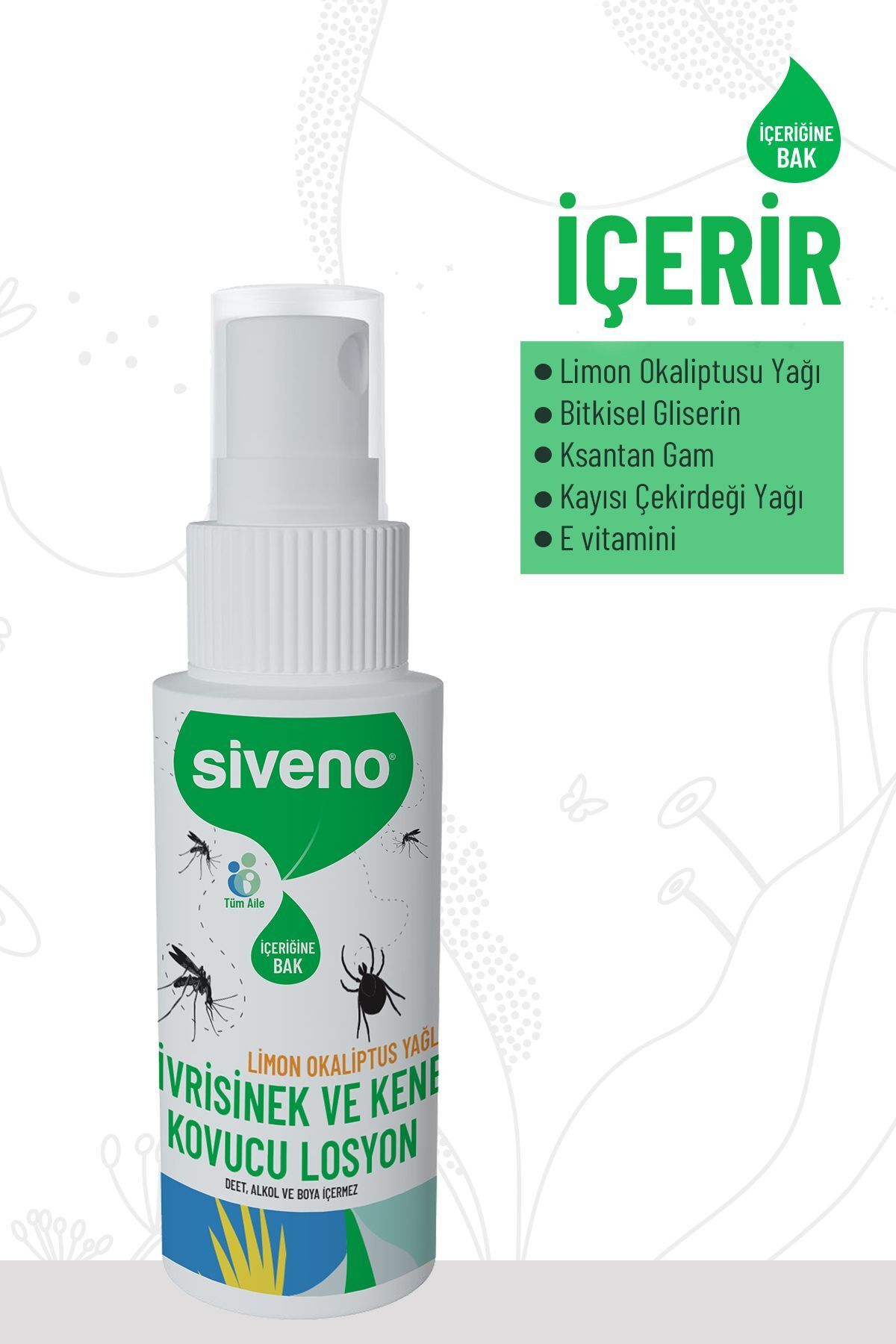 قطره سرم اسپری رکورد پشه و کنه 50 میل 100 ٪ طبیعی 6 گرم از دست داد Siveno