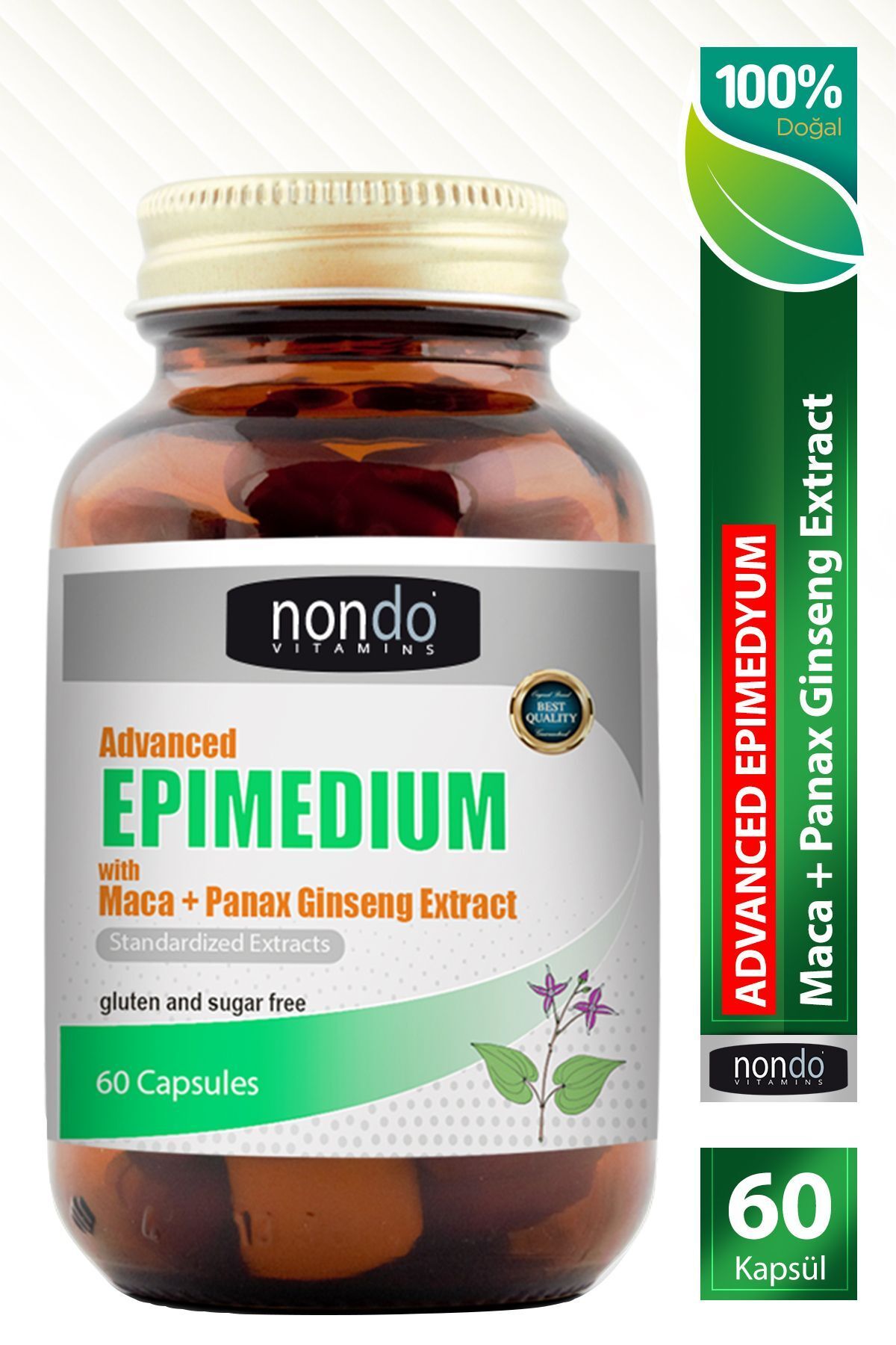 Nondo-Advanced Epi Medium with Maca + Panax Ginseng Extract 60 Capsules 1