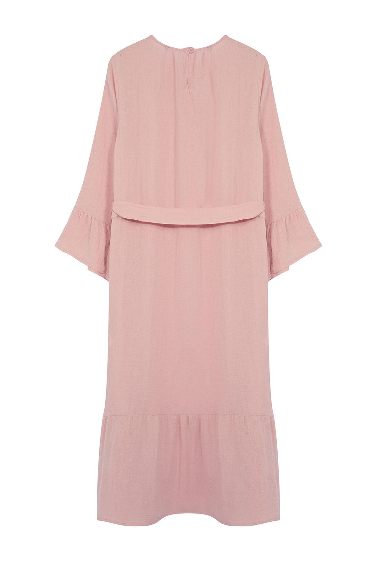 Trendyol Modest-Musselinkleid mit Rüschenrock aus getrockneten Rosen - TCTSS24EB00255 7
