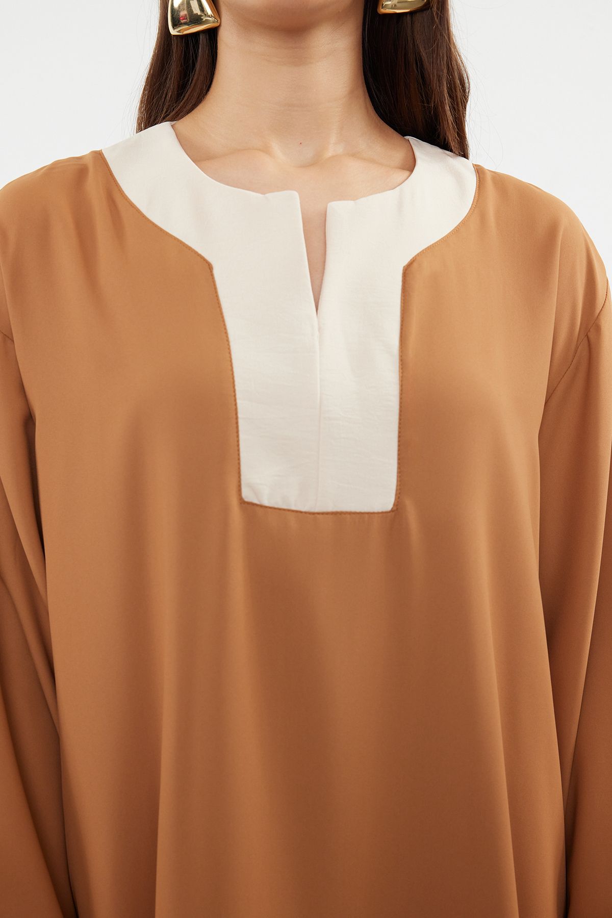 trendyol-modest-womens-brown-colorblock-long