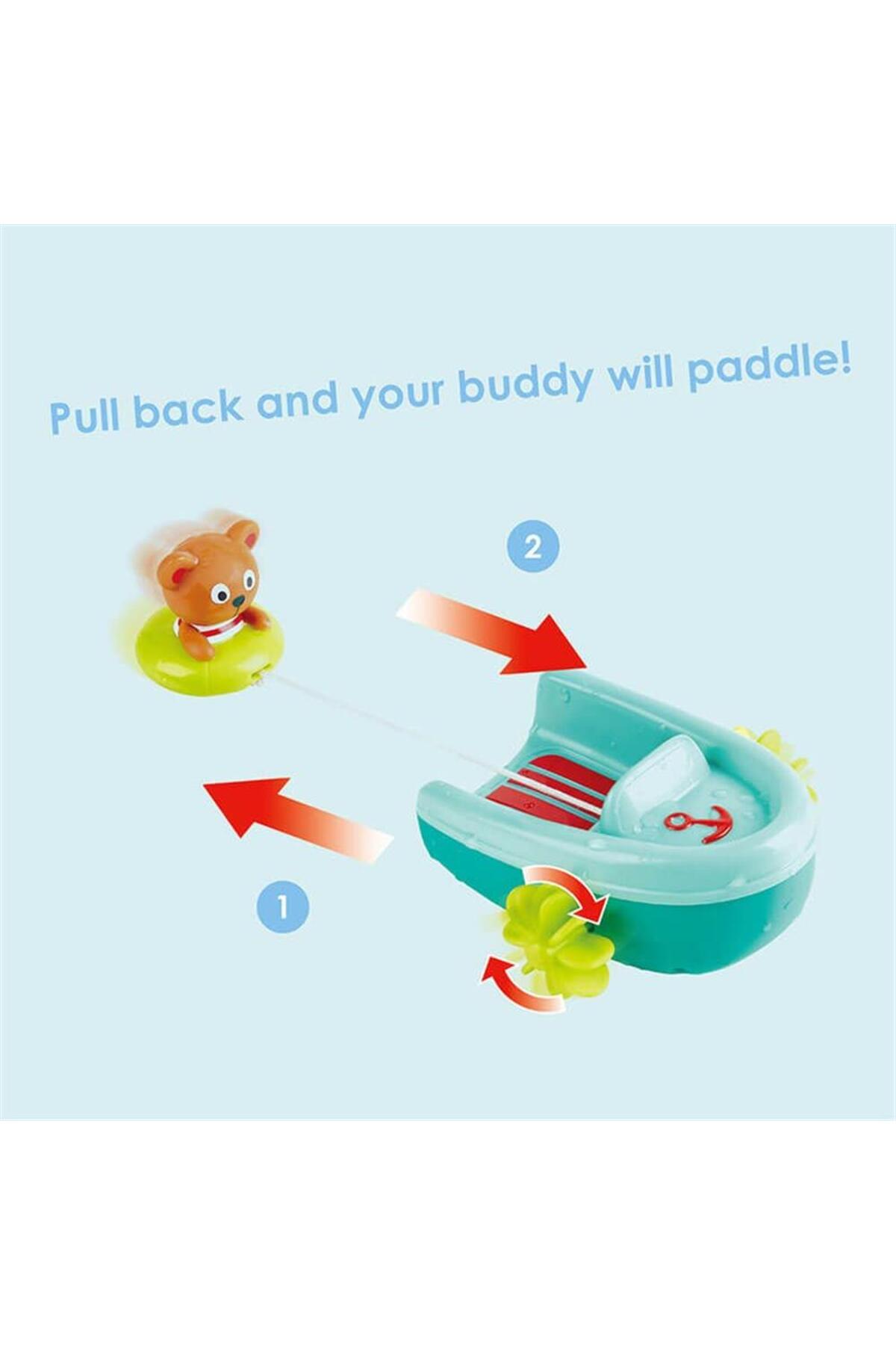 Hape Çek Bırak Tekne Ve Ayıcık - Banyo Oyuncağı fotoğrafı 2 (önizleme)