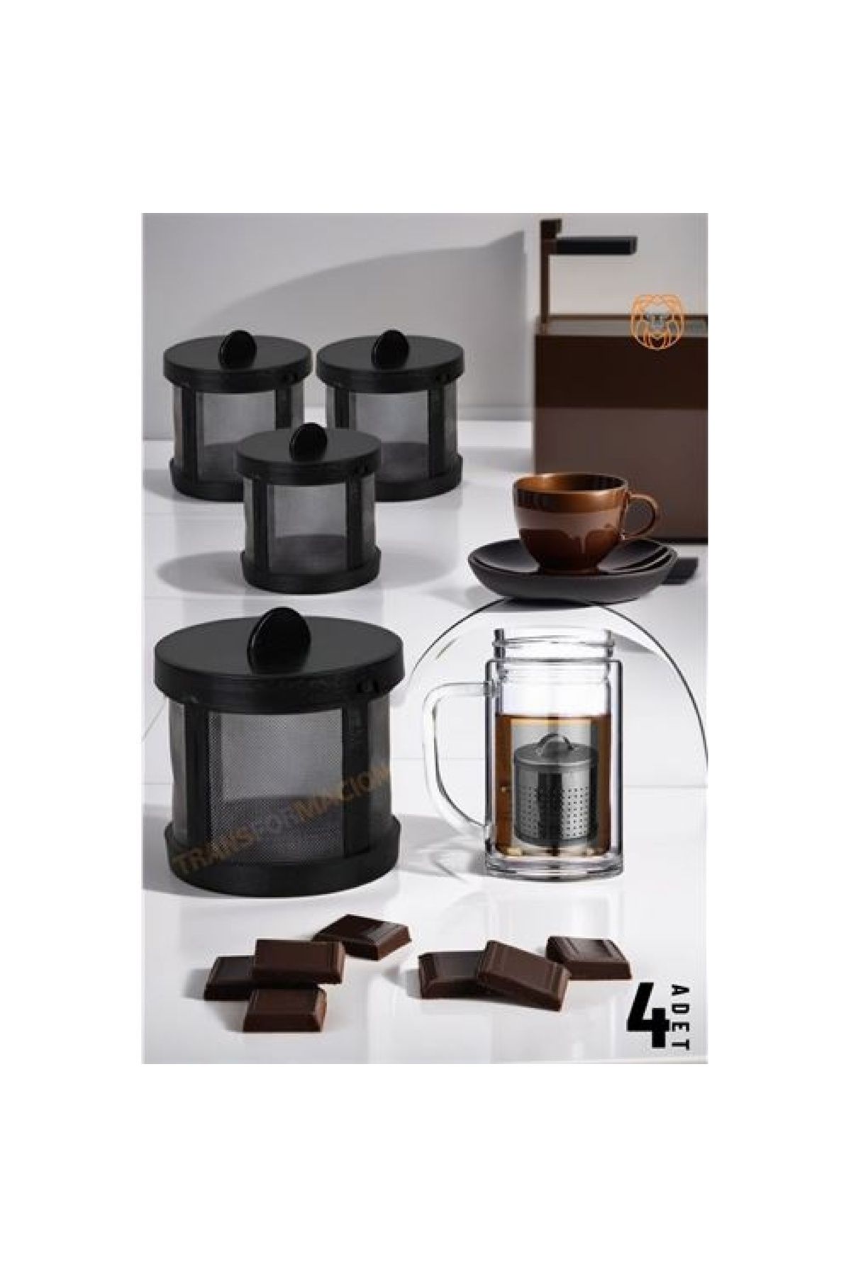 Genel Markalar Art002 X01 Shopzumkafes Çay Süzgeci 4 Adet Driada Design 719892 Bernami Yeni
