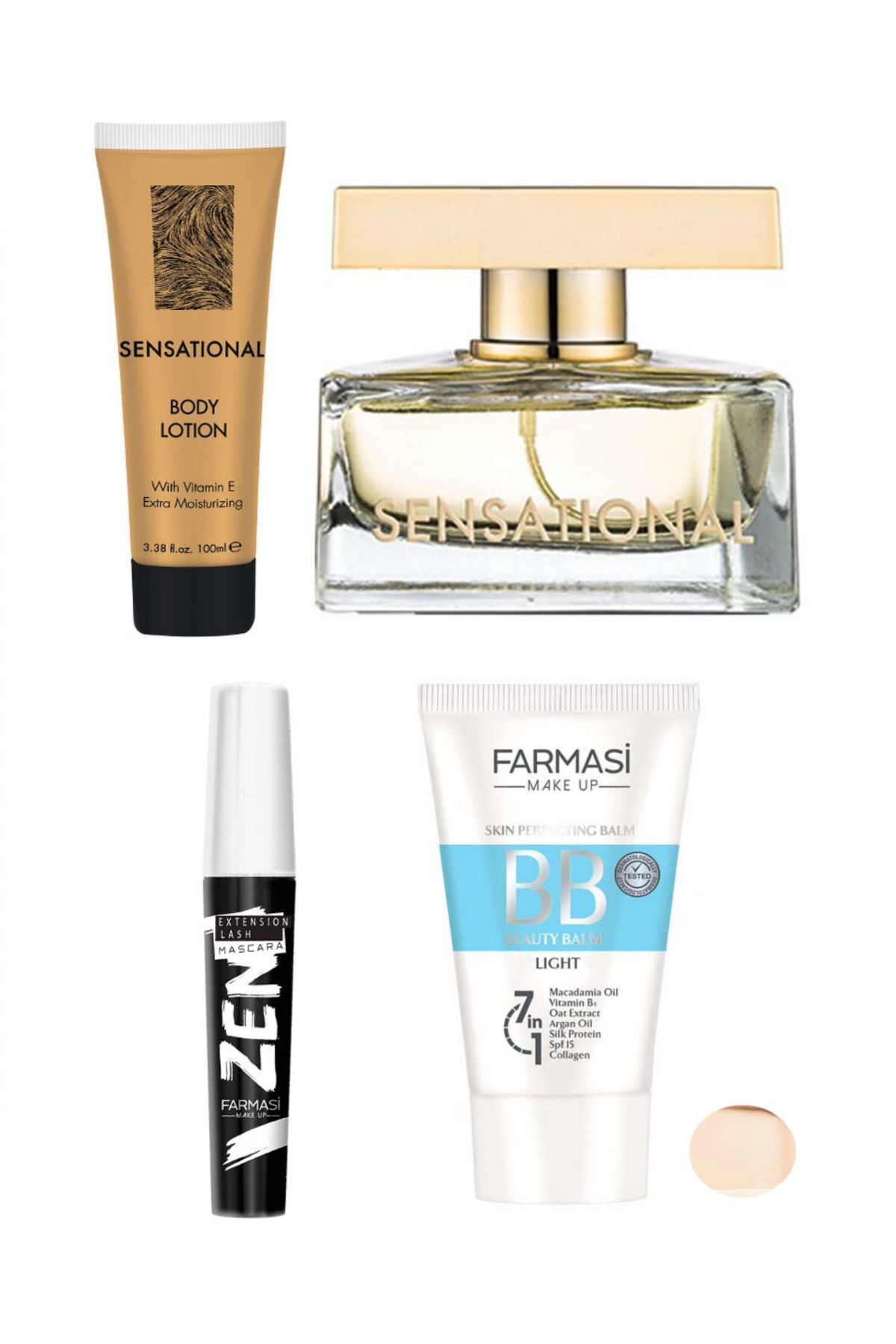 لوسیون عطر زنانه Sensational Edp 50 ml + کرم Bb + مجموعه ریمل Zen Farmasi