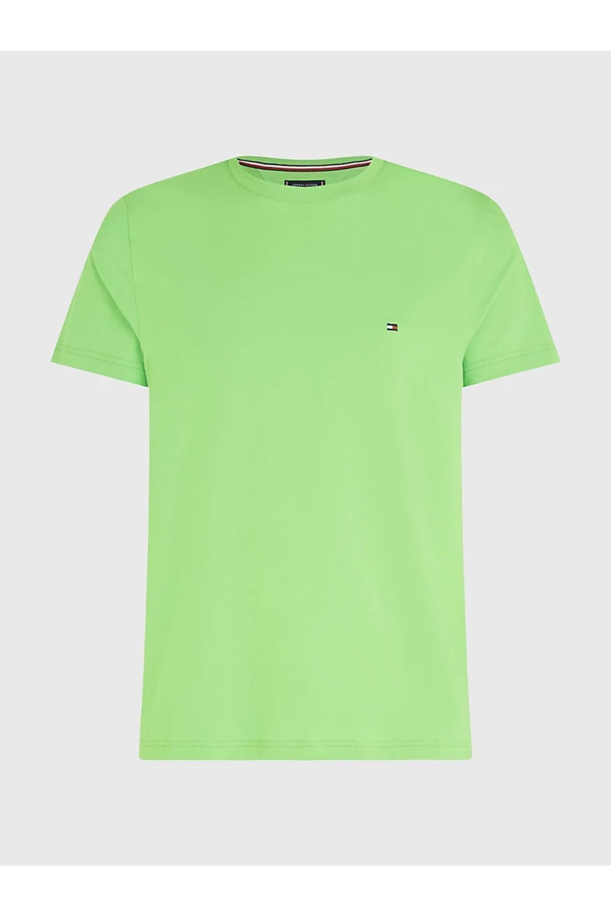 تی شرت سبز مردانه پارچه ای آستین کوتاه ساده مدل MW0MW10800-LWY Tommy Hilfiger