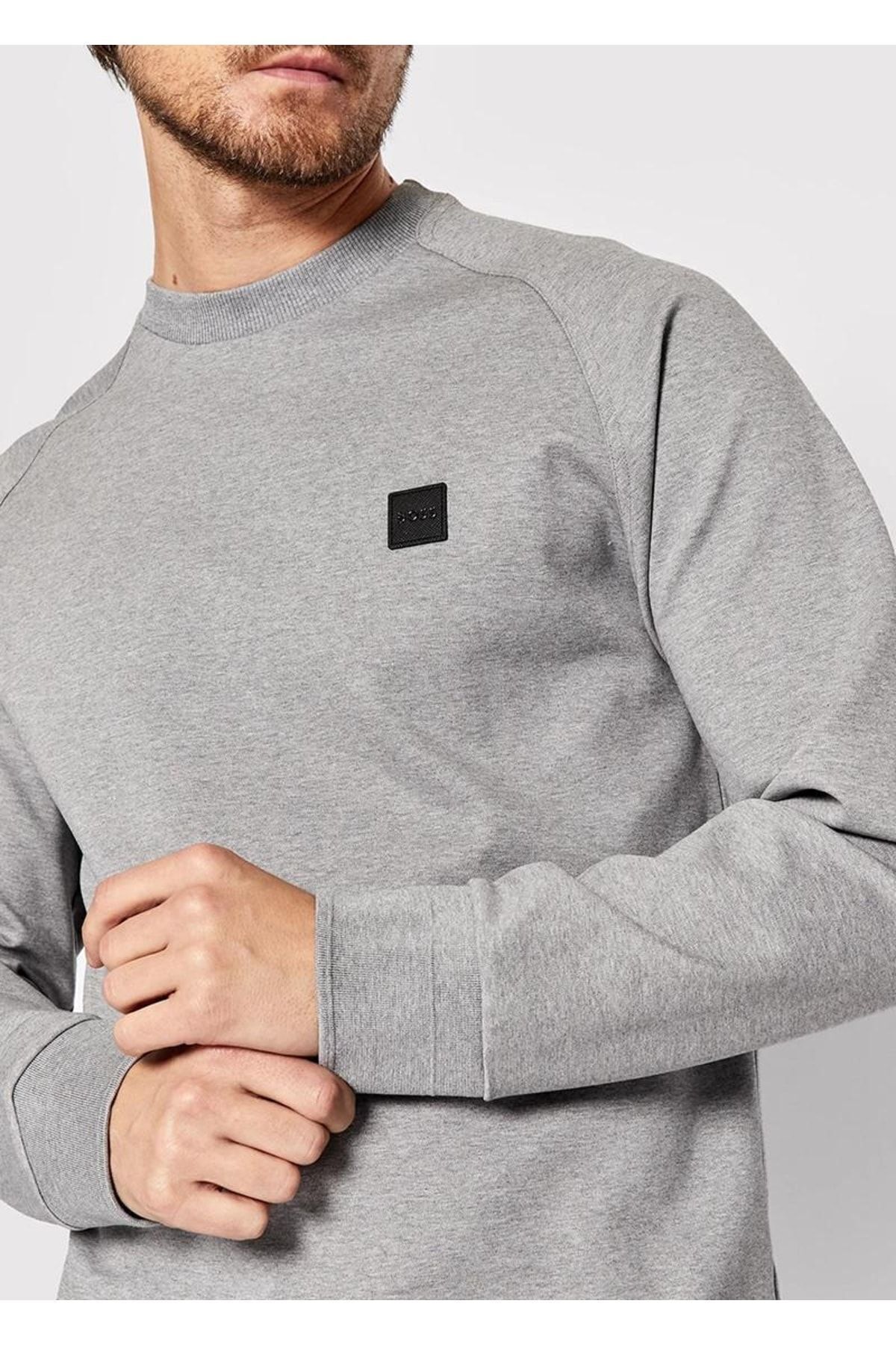 سویشرت مردانه خاکستری باس | 50467156 اورجینال - تصویر 2