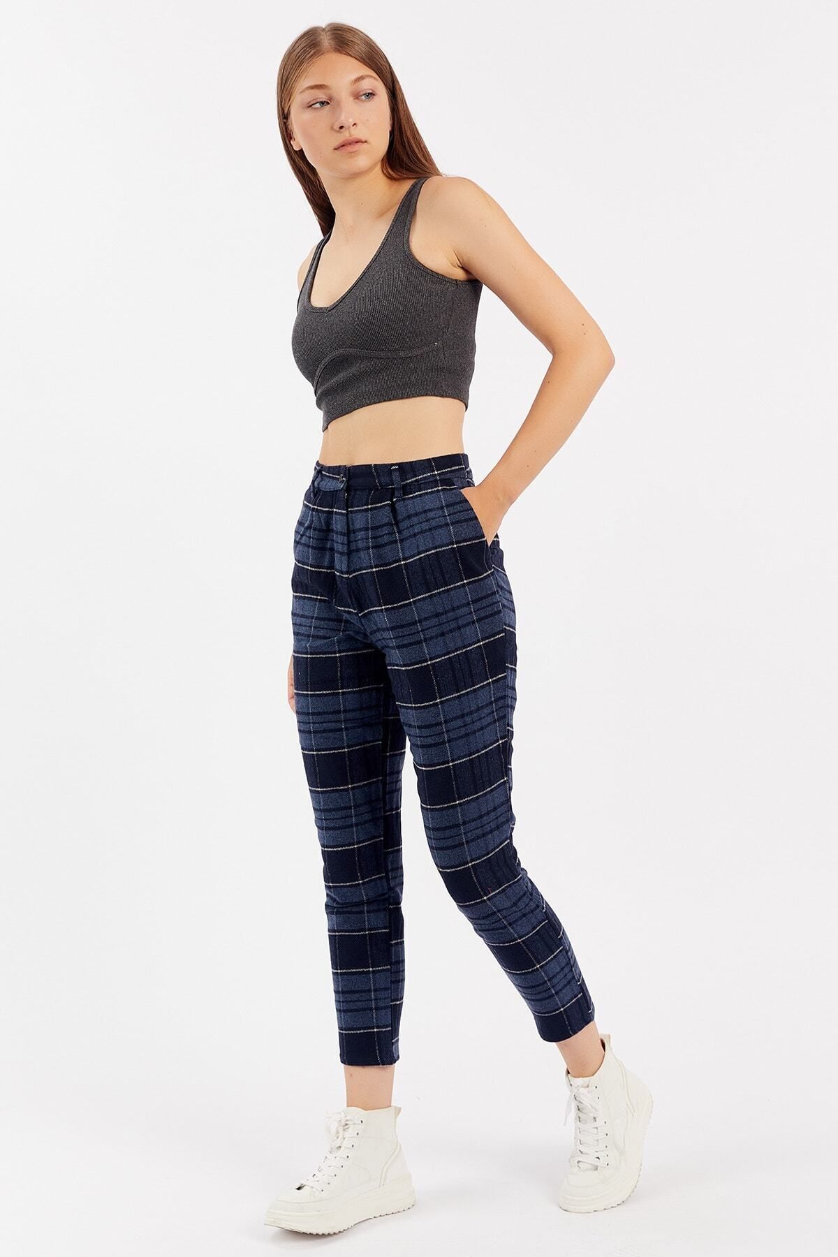 Mavi Kadın Mom Fit Flannel Pantolon | MK21W660089