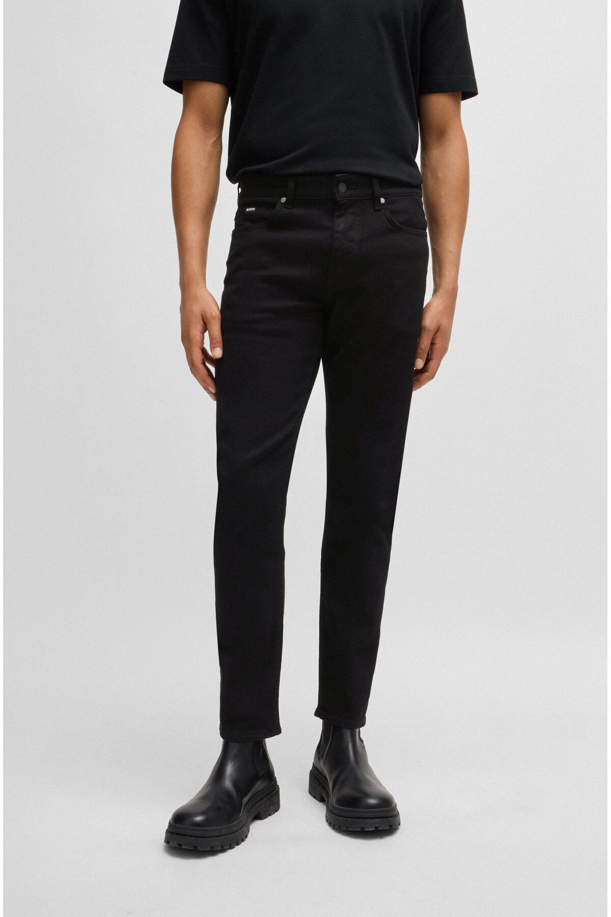BOSS Erkek Denim Slim Fit Yuksek Bel Gunluk Kullan m Siyah Jeans 50520837 003 Fiyat Yorumlar Trendyol