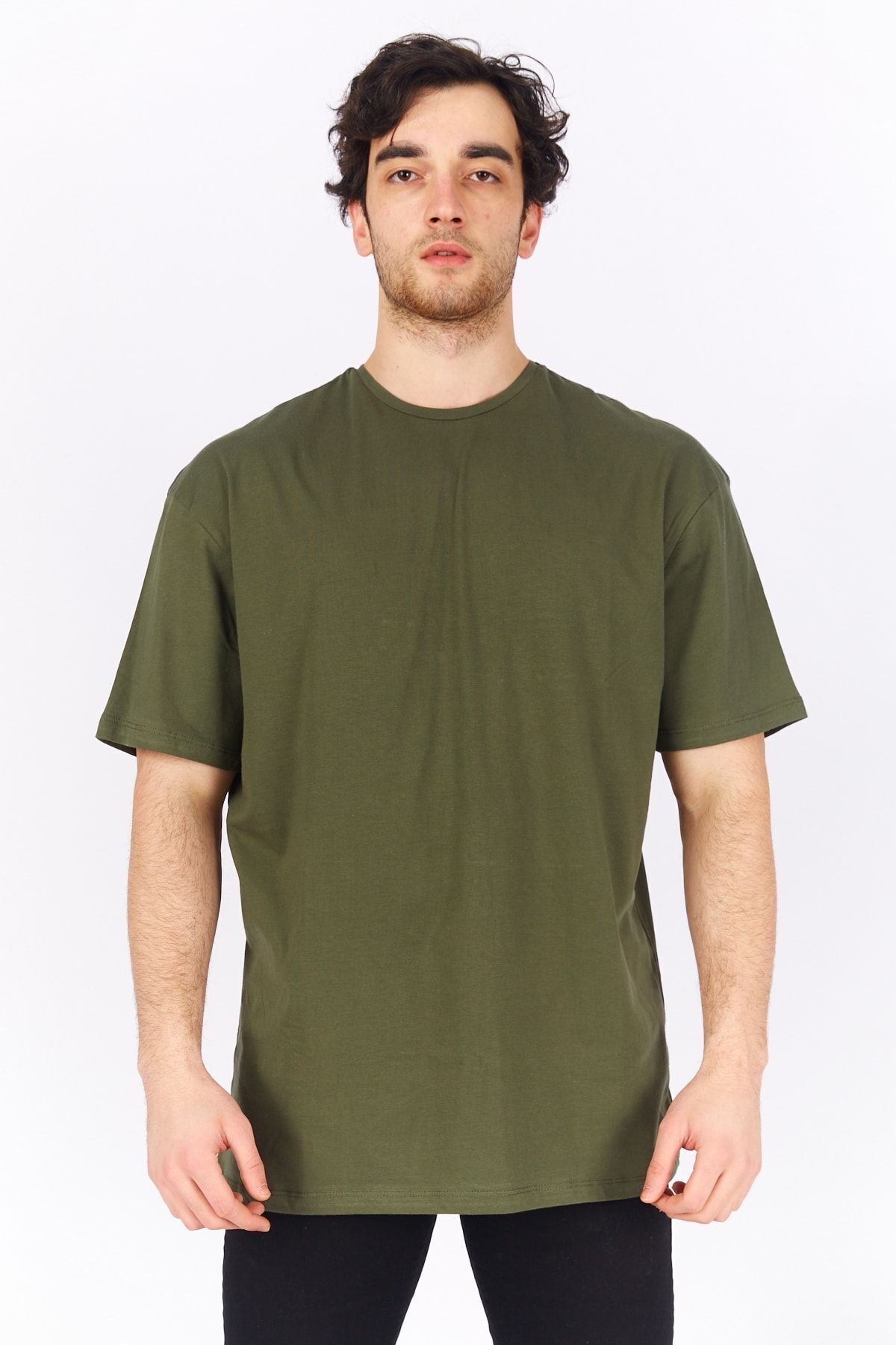 Toptan | Haki Oversize T-Shirt | ME21W215151