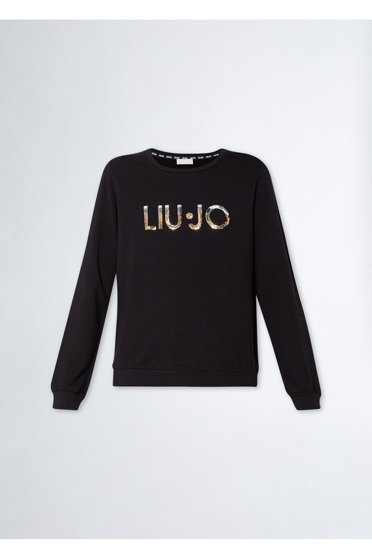 Liu Jo Kad n Pamuklu Uzun Kollu Gunluk Siyah Sweatshirt TF3288FS576 U9215