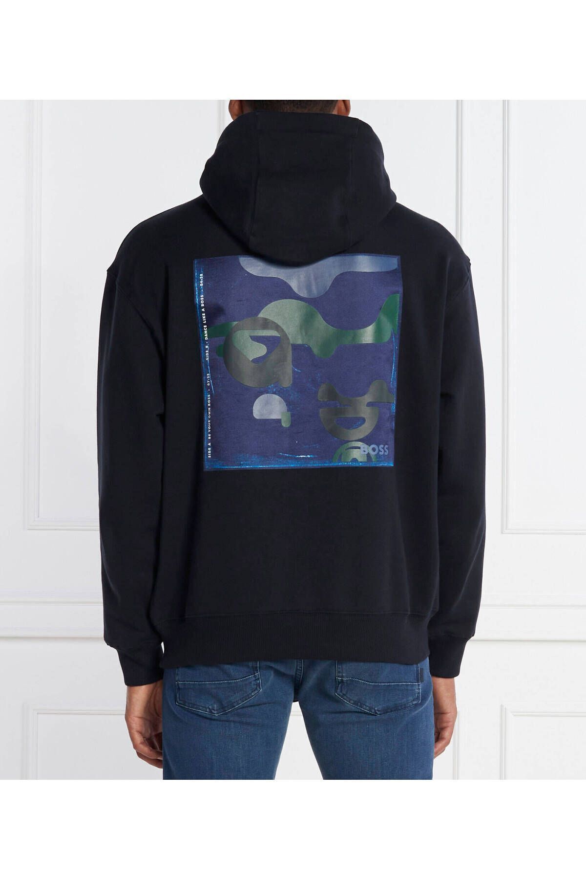 سویشرت مردانه آبی سرمه ای باس | 50505775 اورجینال - تصویر 4