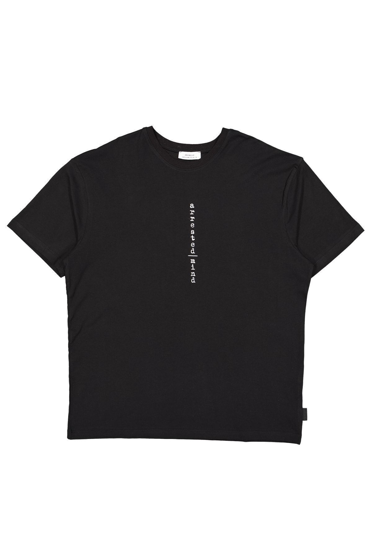 Siyah Bisiklet Yaka Erkek T-Shirt