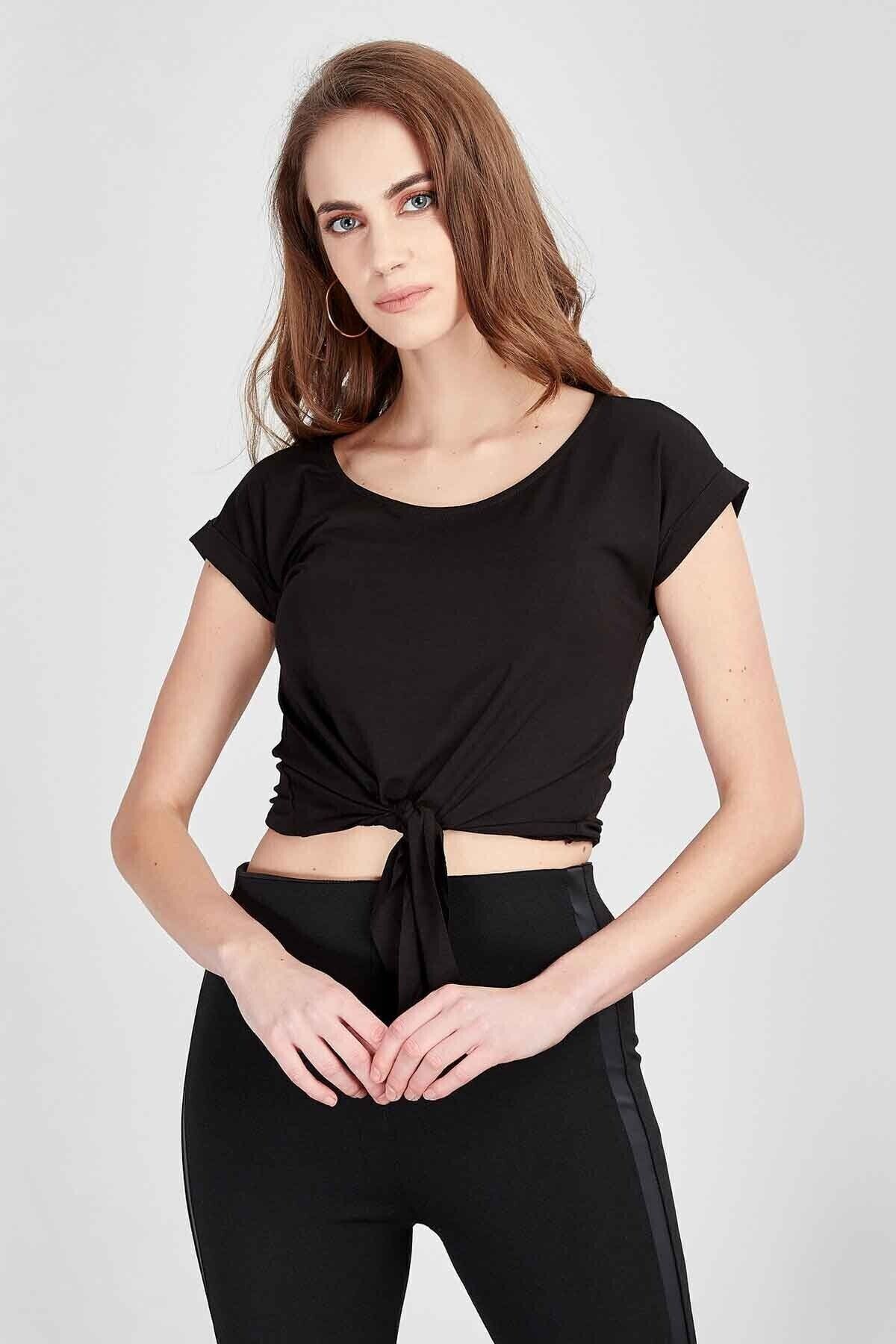 Siyah Kadın T-Shirt | MK20S264574