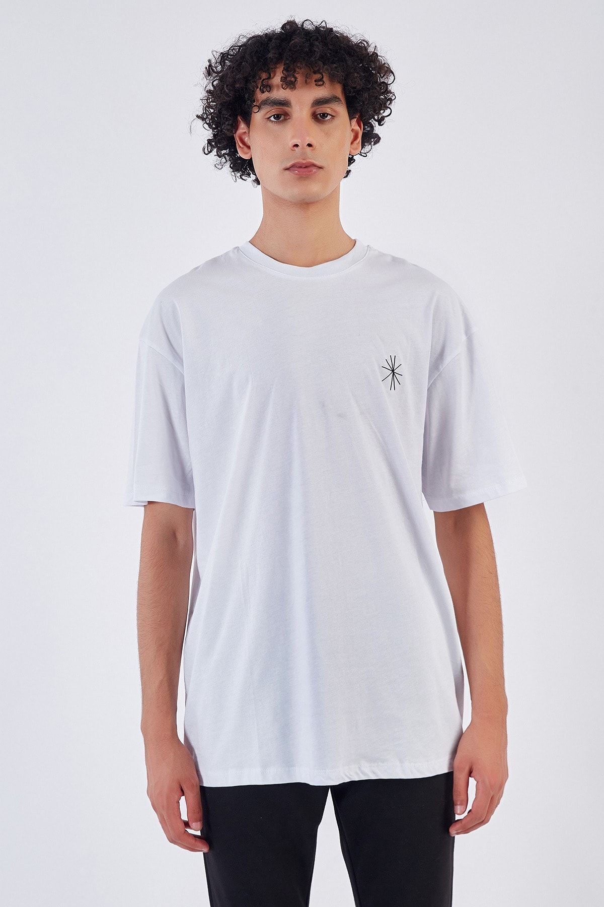 Beyaz Oversize T-sihrt  | Me21W215035