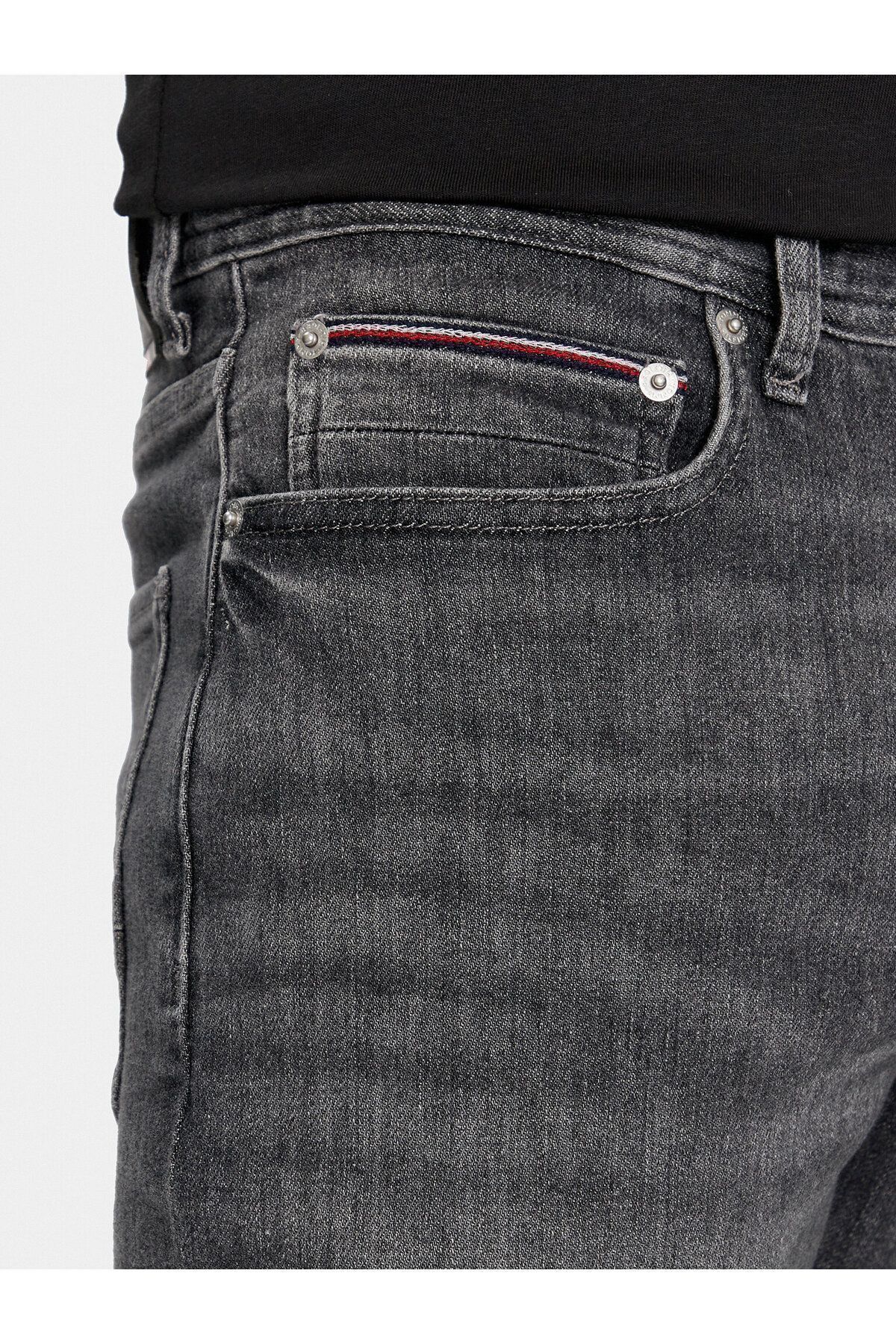 Tommy Hilfiger-Men's Long Size Buttoned Daily Use Gray Jeans with Pockets MW0MW33969-1CC 4