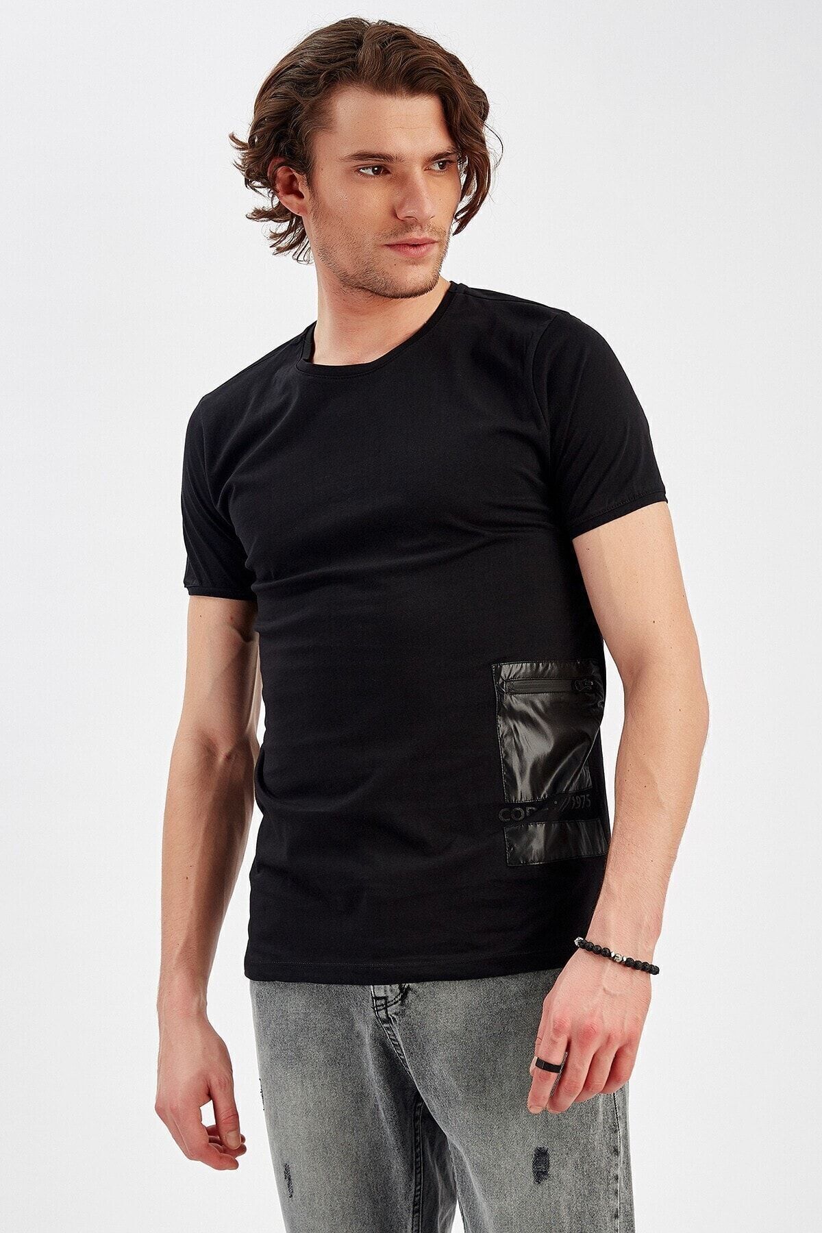 Erkek Siyah T-shirt Me20s214550