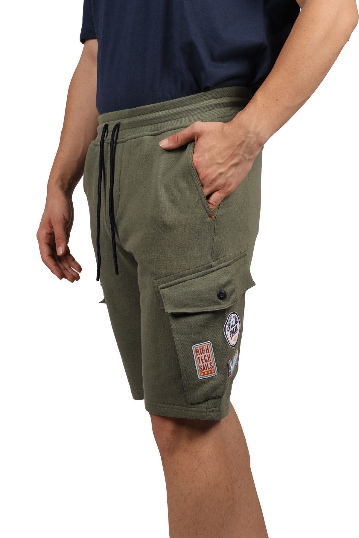 Erkek Pamuklu Regular Fit Düz Haki Şort 21411930-270 - 5