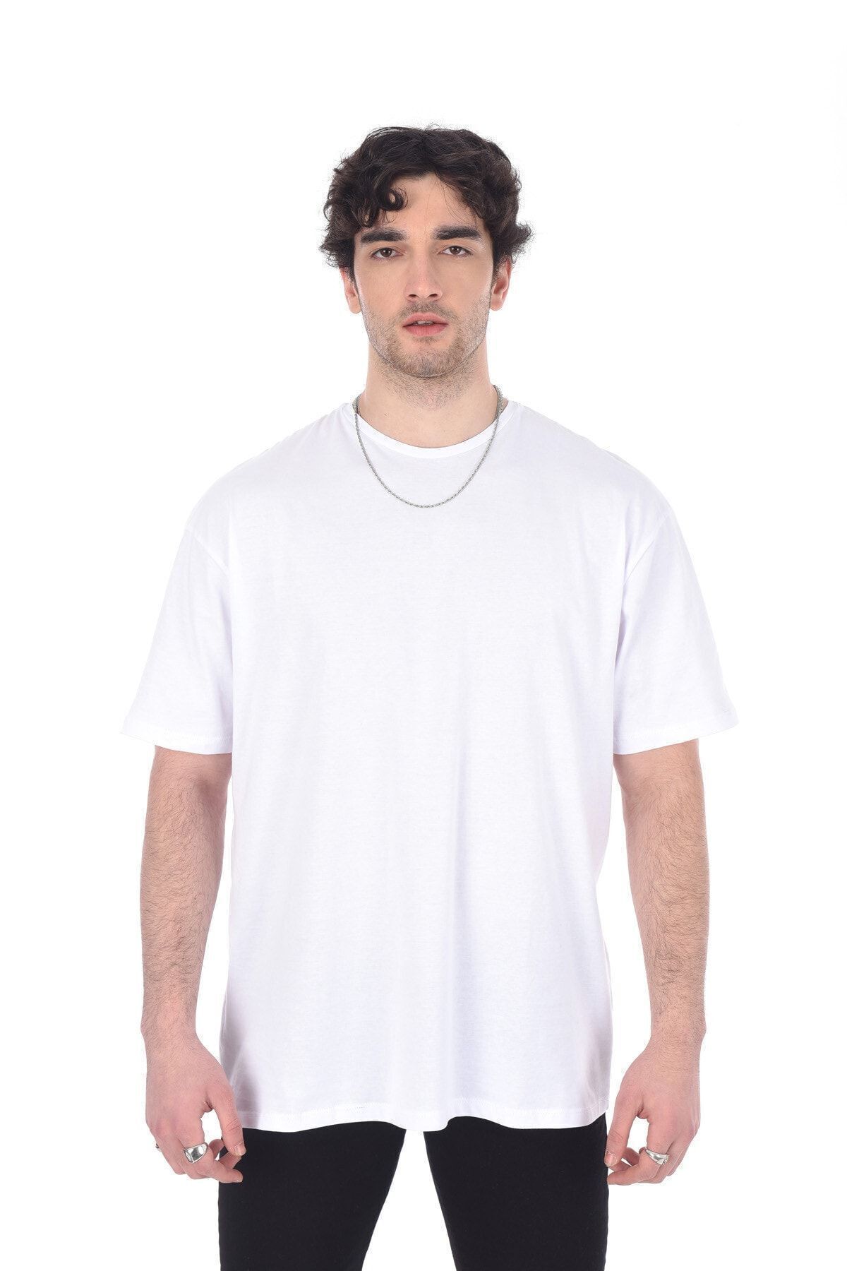 Toptan | Beyaz Oversize T-Shirt | ME21W215151