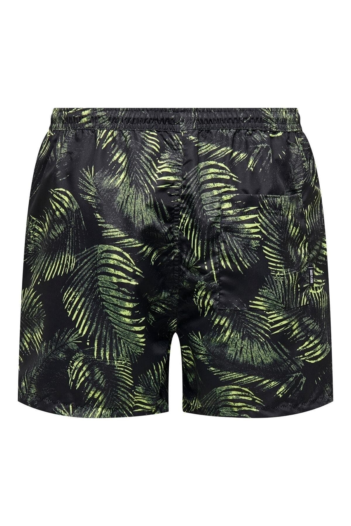 Ted Life Swim Short Leafes شلوارک رنگی مردانه Aop 22025383-28 Only & Sons